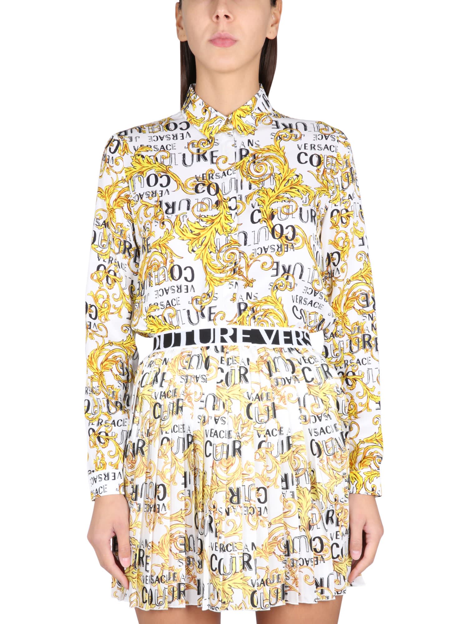 VERSACE JEANS COUTURE BAROQUE PATTERNED SHIRT