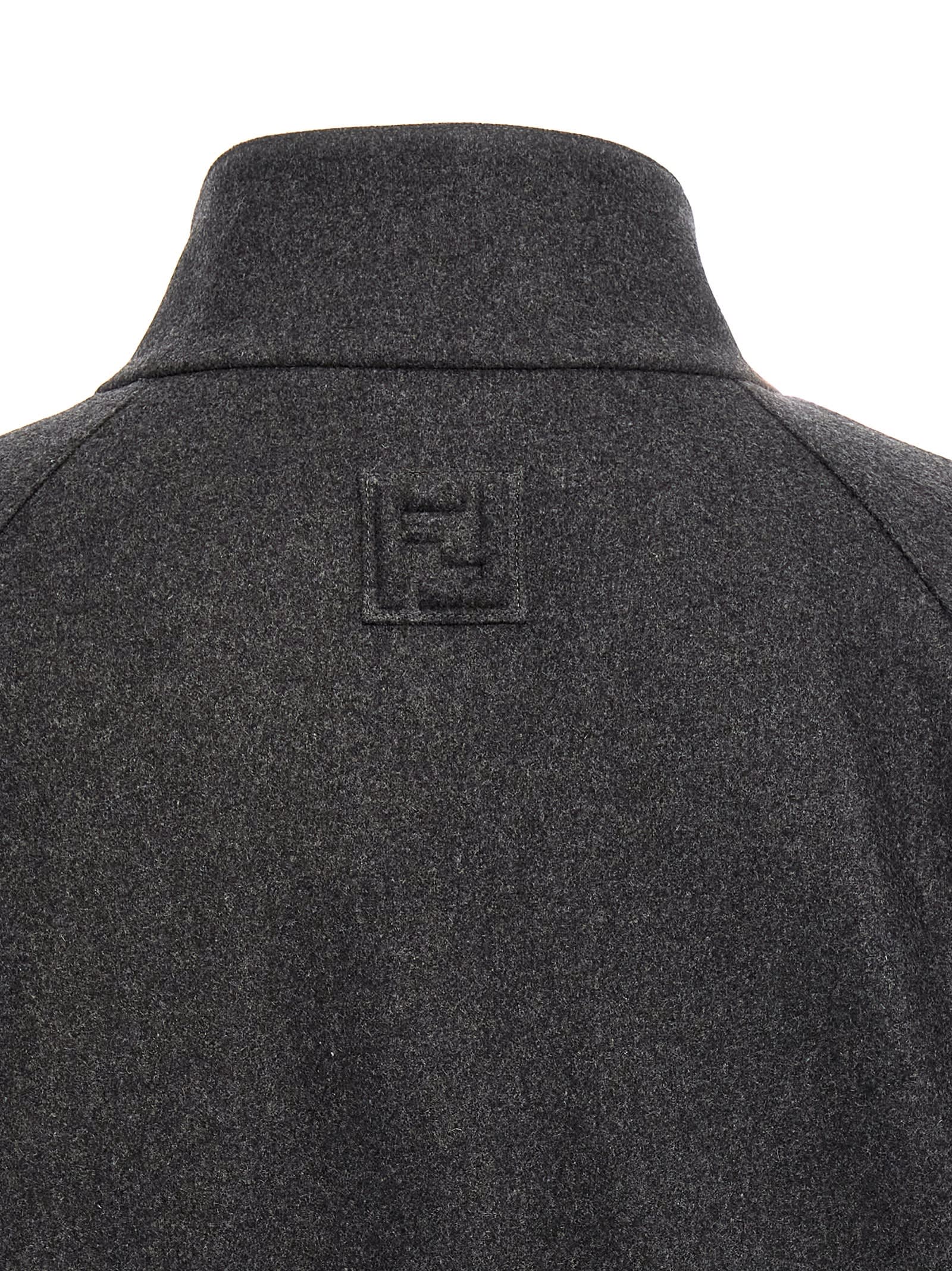 Shop Fendi Cashmere Jacket In Gray