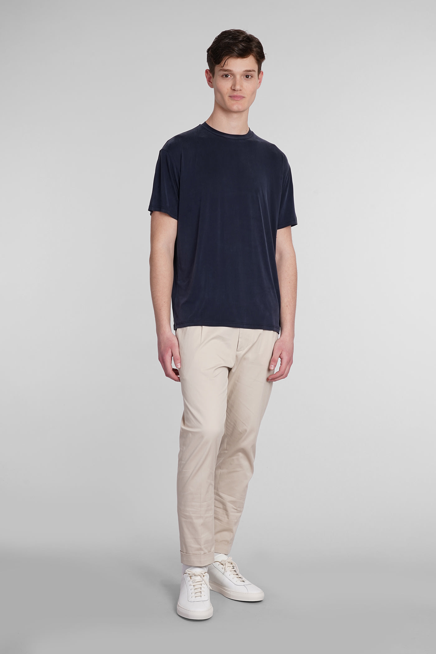 Low Brand B224 T-shirt In Blue Polyamide Polyester In Blue