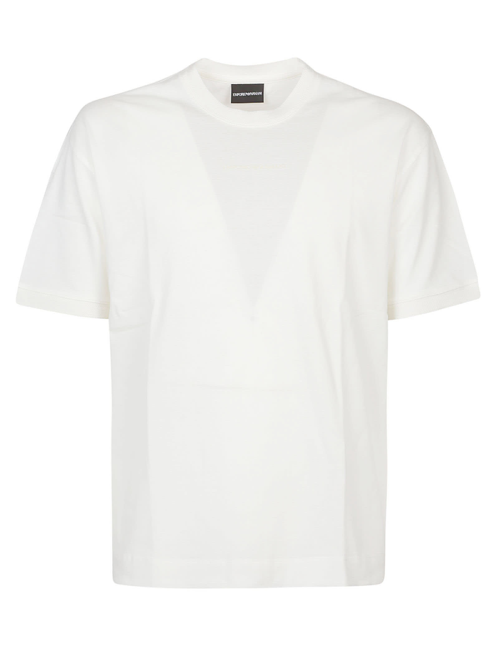 Emporio Armani T-shirt In Bianco Caldo