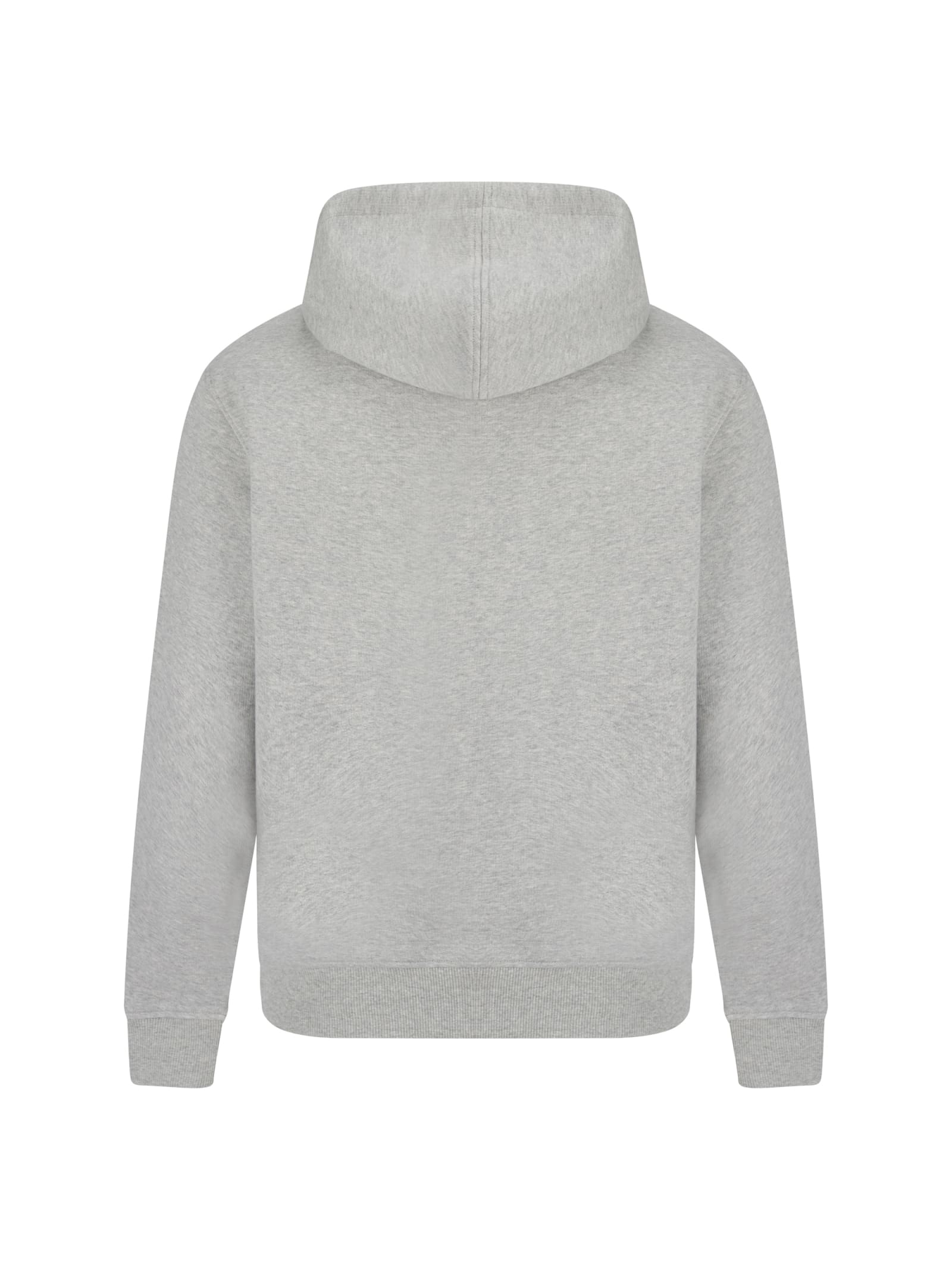 Shop Ami Alexandre Mattiussi Hoodie In Heather Ash Grey