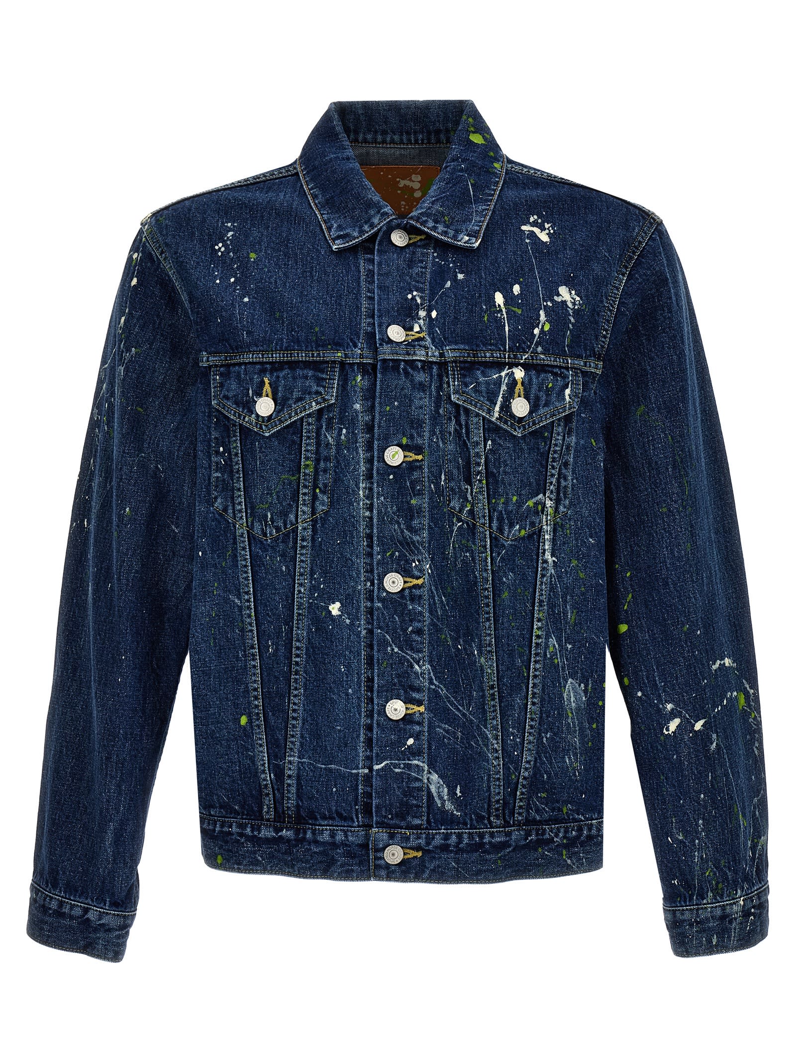 Shop Yohji Yamamoto Patent Stain Jacket In Blue