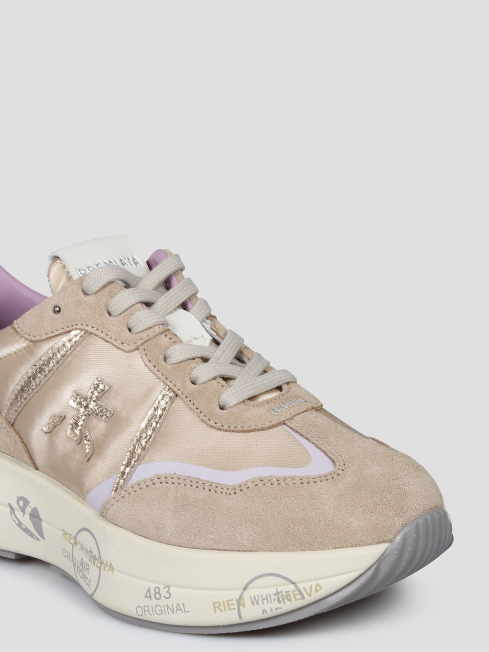 Shop Premiata Cassie 6995 Sneakers In Nude & Neutrals