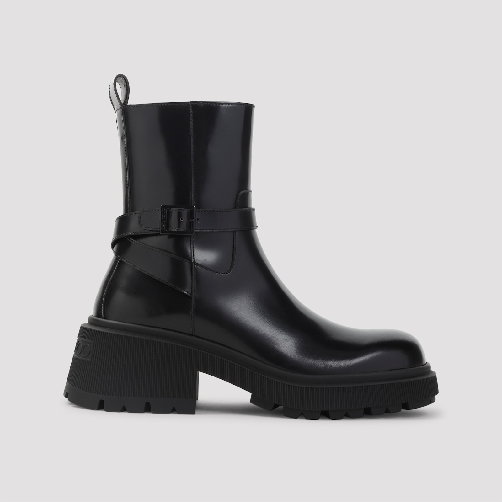 Jimmy Choo Soft Box Calf Conny Flat Boots Women In Black