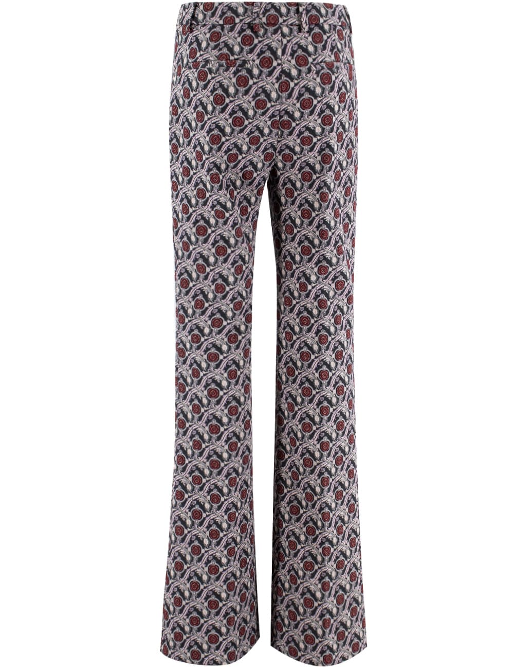 Shop Etro Trousers In Multicolor On Blue Base