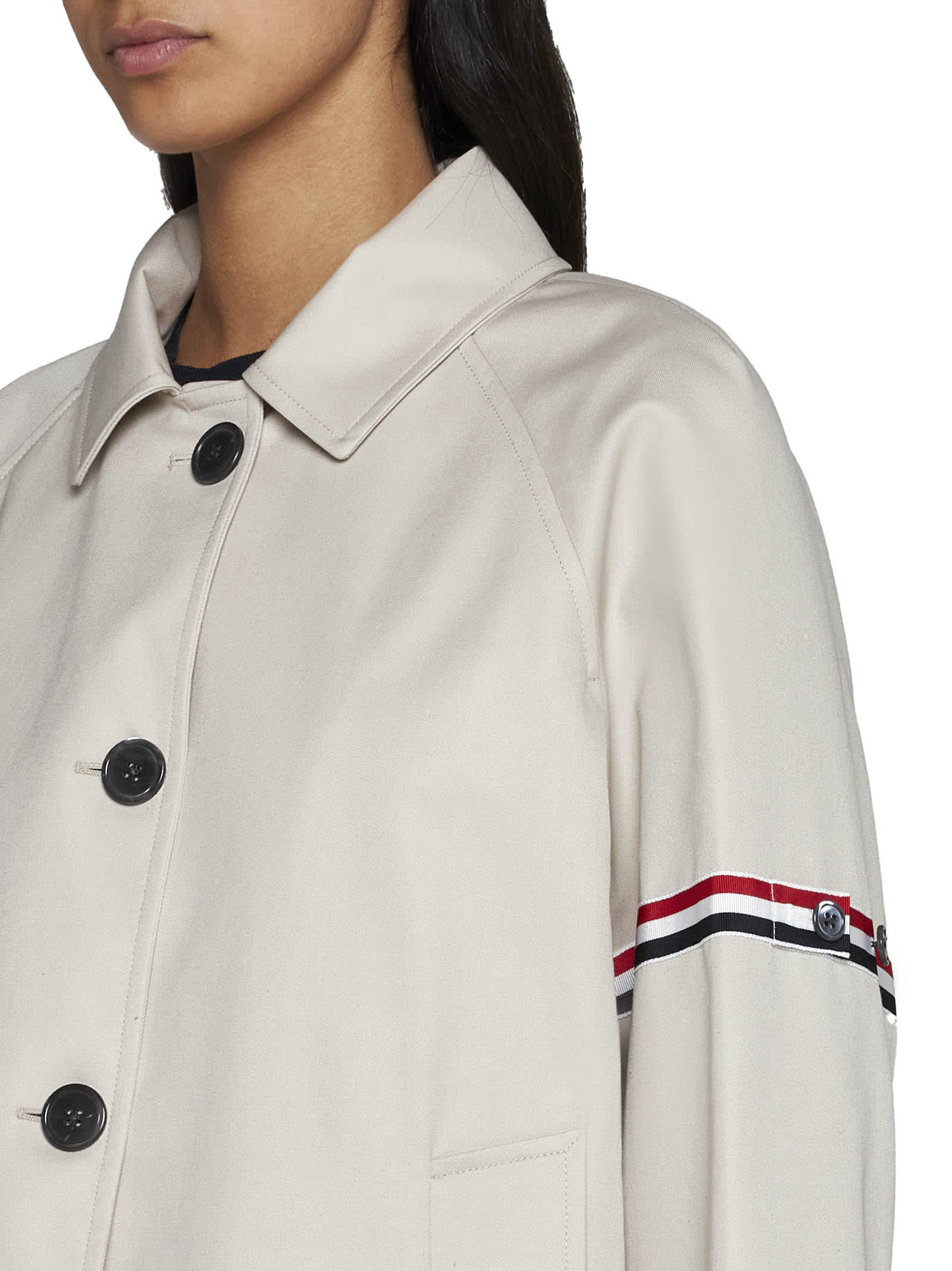 Thom Browne Coats Beige In Brown