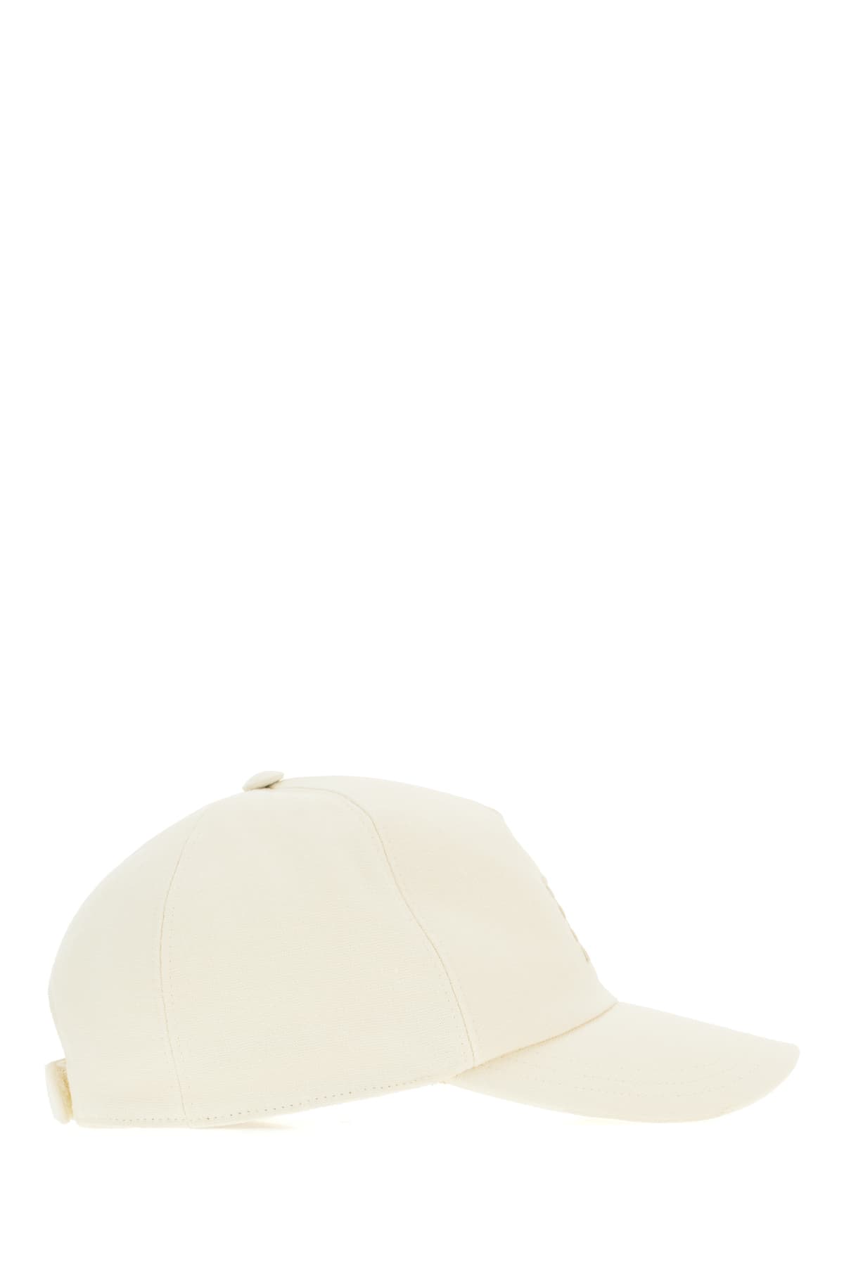 Fendi Cappello Da Baseball In Misto Lino Bianco Uomo In White