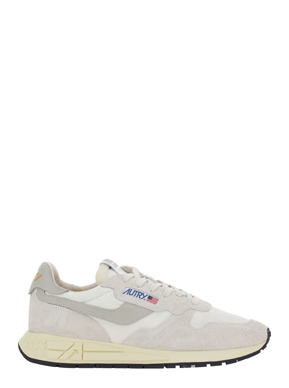 reel Wind Grey Low Top Sneakers With Logo Detail In Suede Man