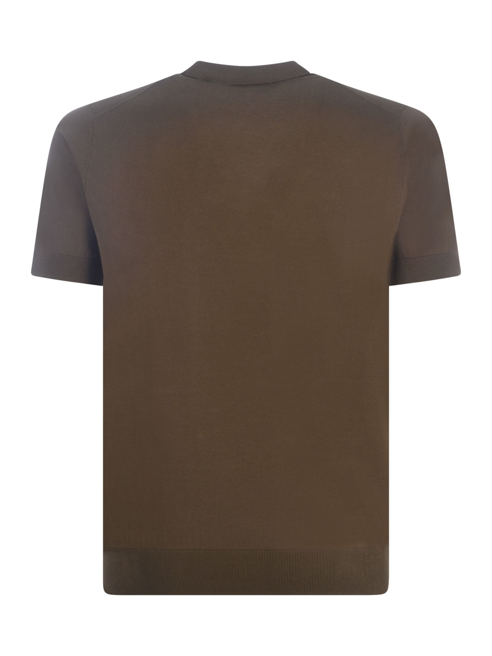 Shop Paolo Pecora T-shirt  In Cotton In Marrone