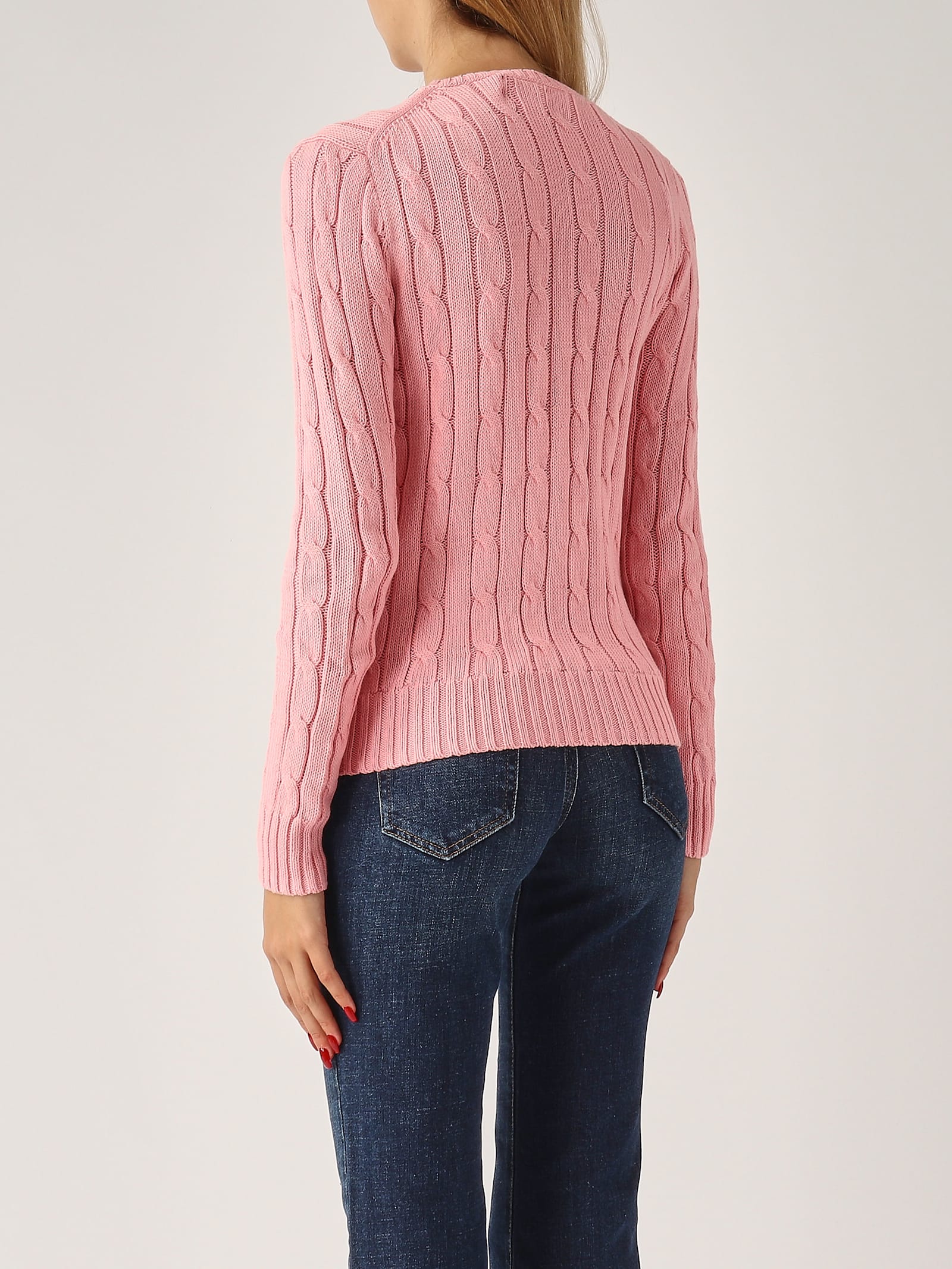 Shop Polo Ralph Lauren Julianna Sweater In Rosa