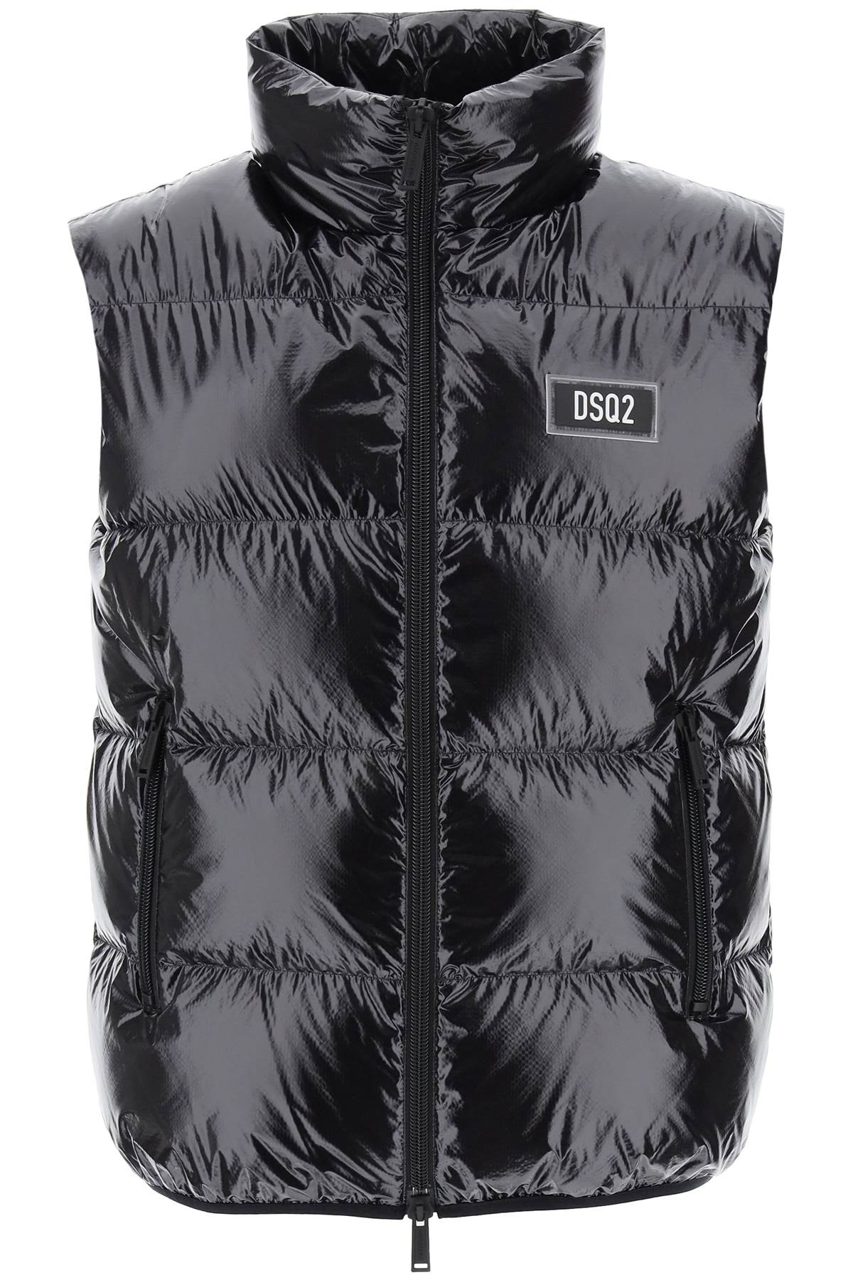 Shop Dsquared2 Quilted Down Vest In Black