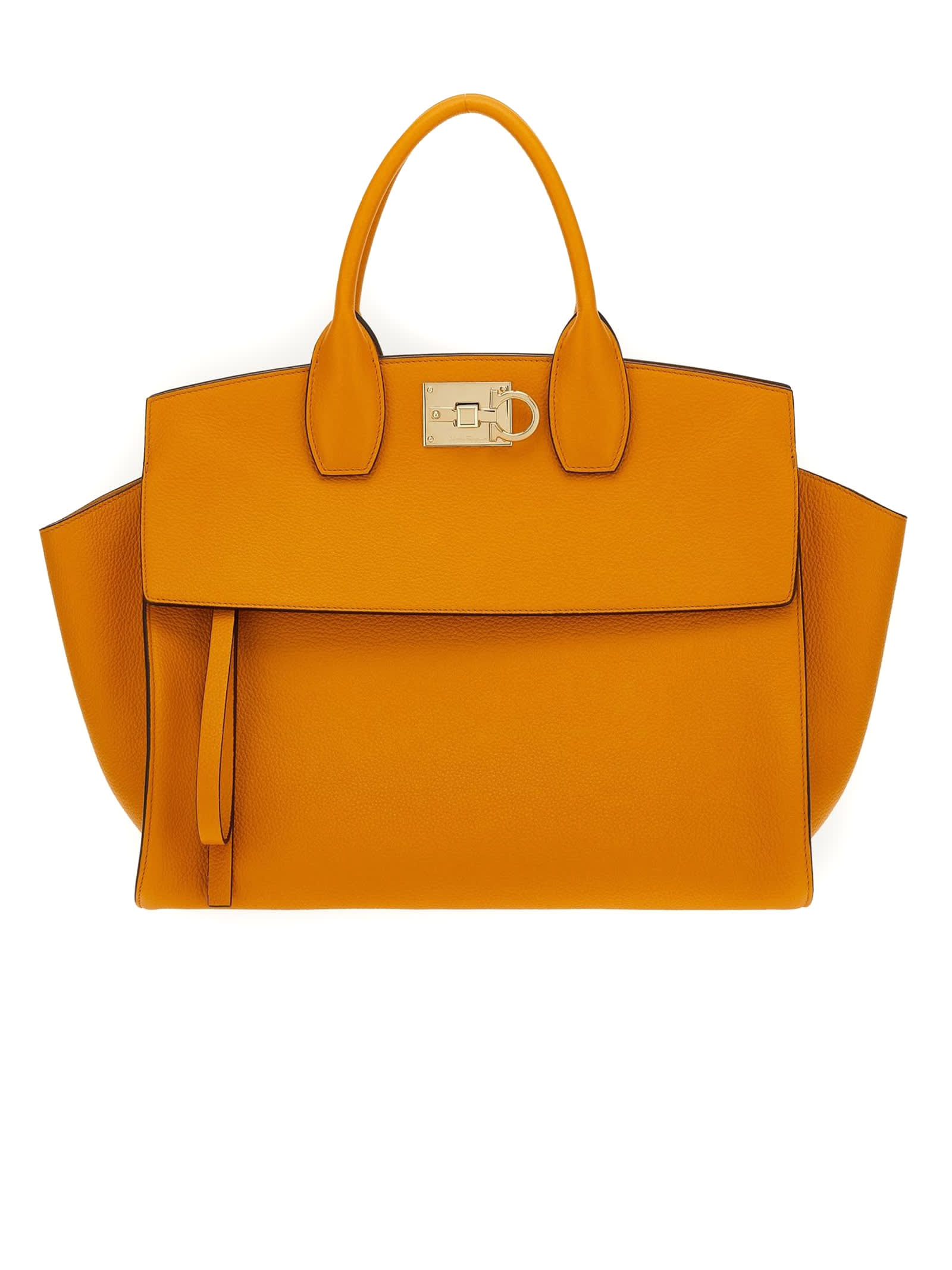 Salvatore Ferragamo Orange Studio Soft Bag