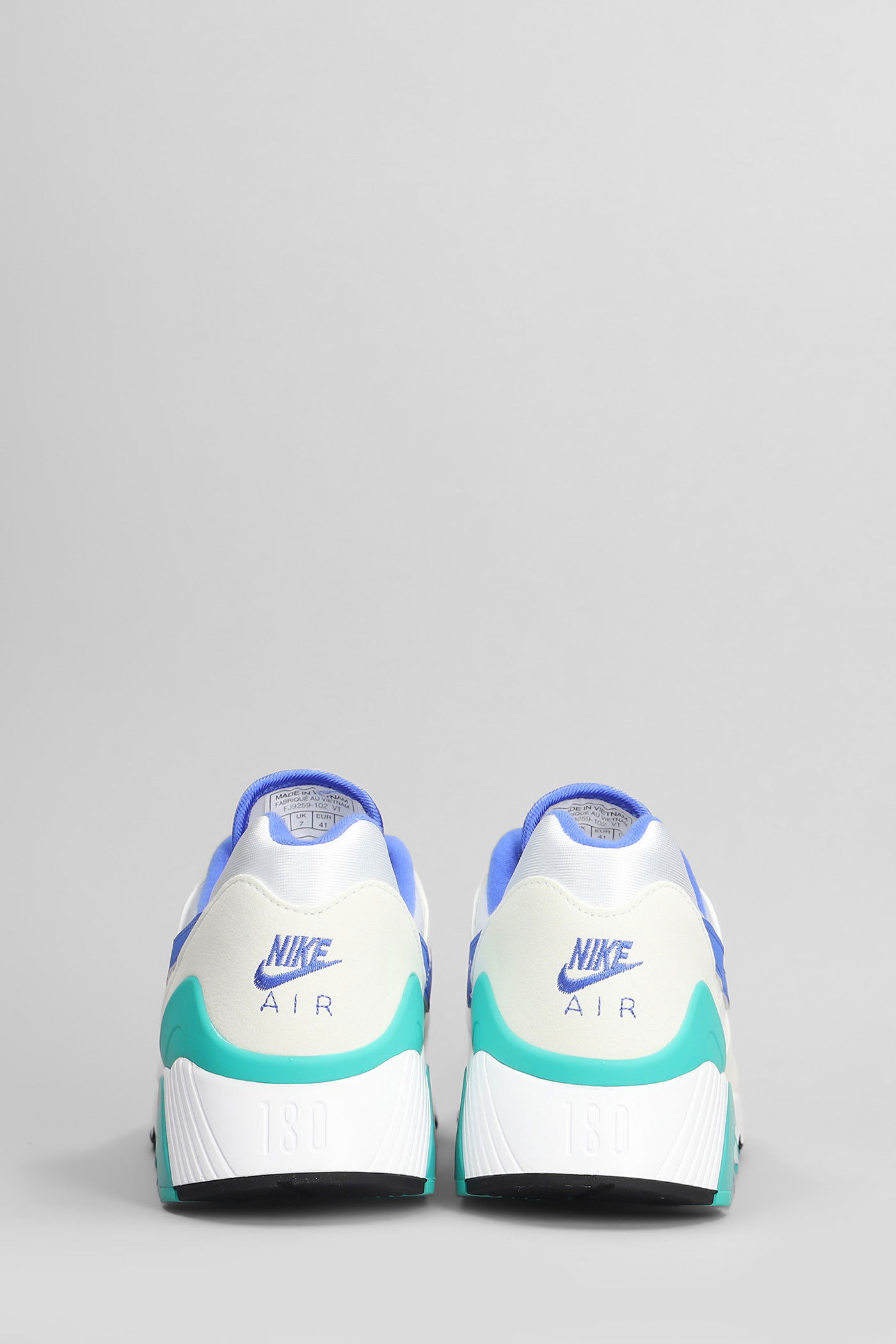 Nike Air 180 Sneakers In White Leather And Fabric In White