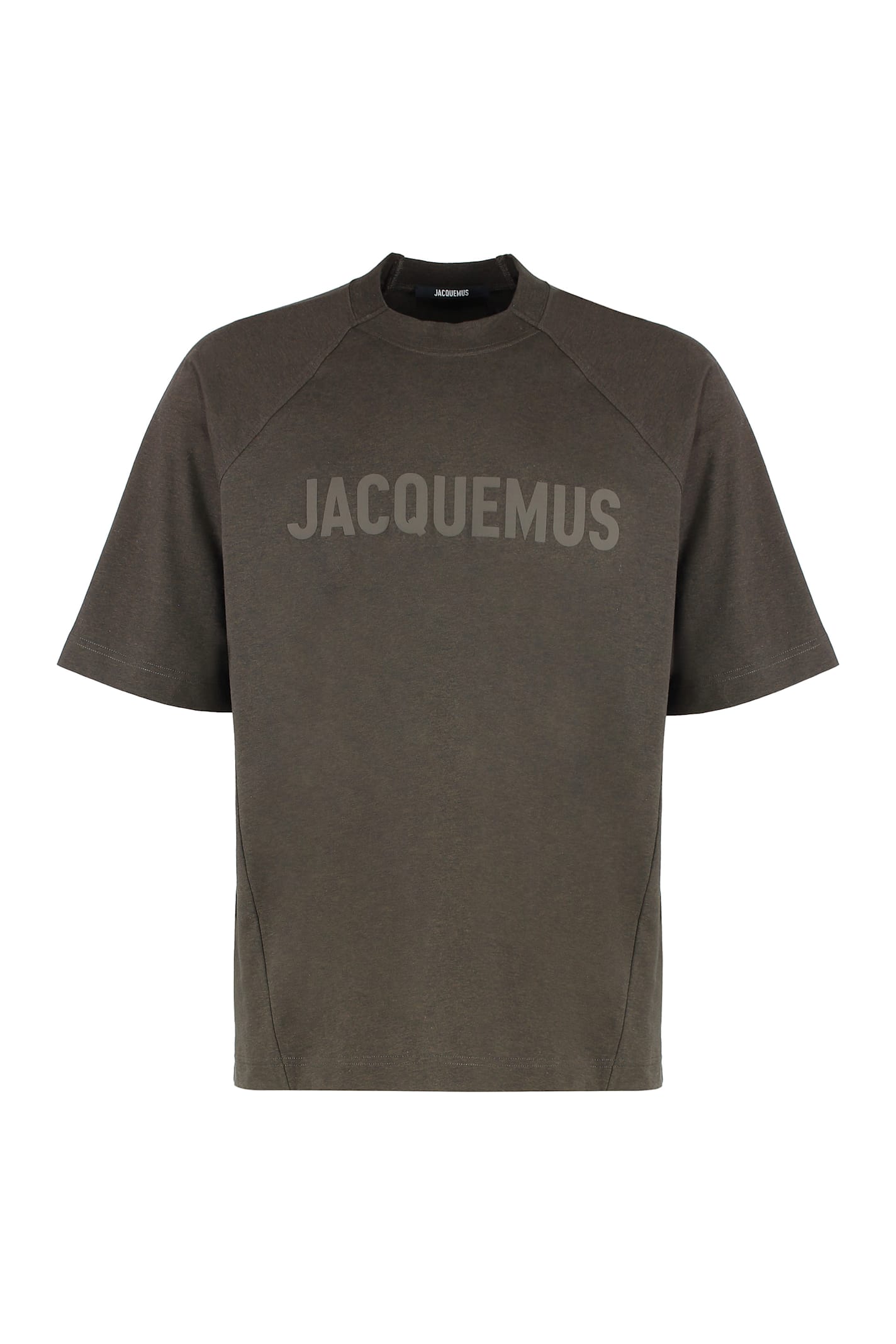 Jacquemus Le Typo Cotton Logo Graphic T-shirt In Brown