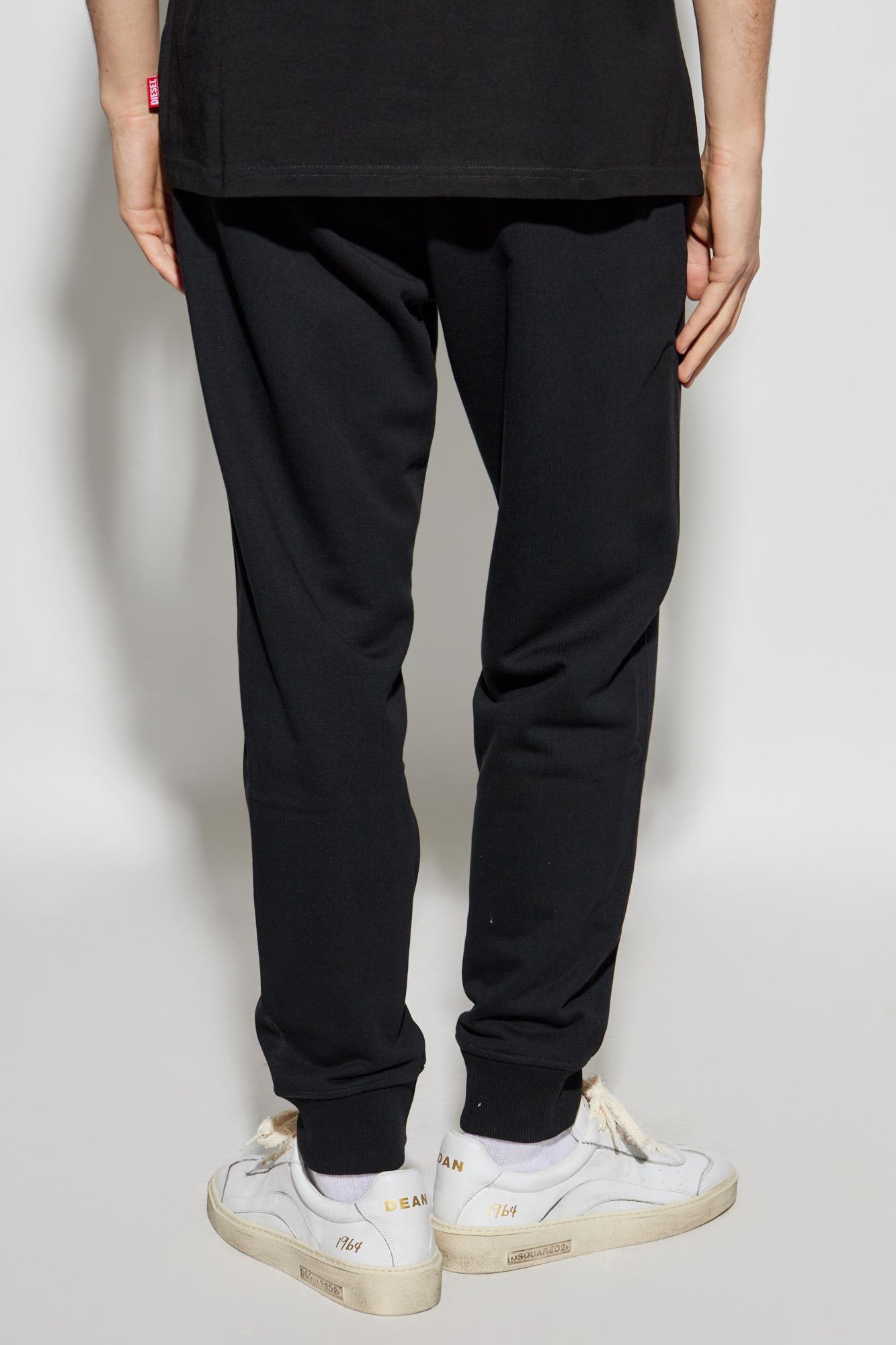 Diesel Black Logo Tracksuit Bottom In Black