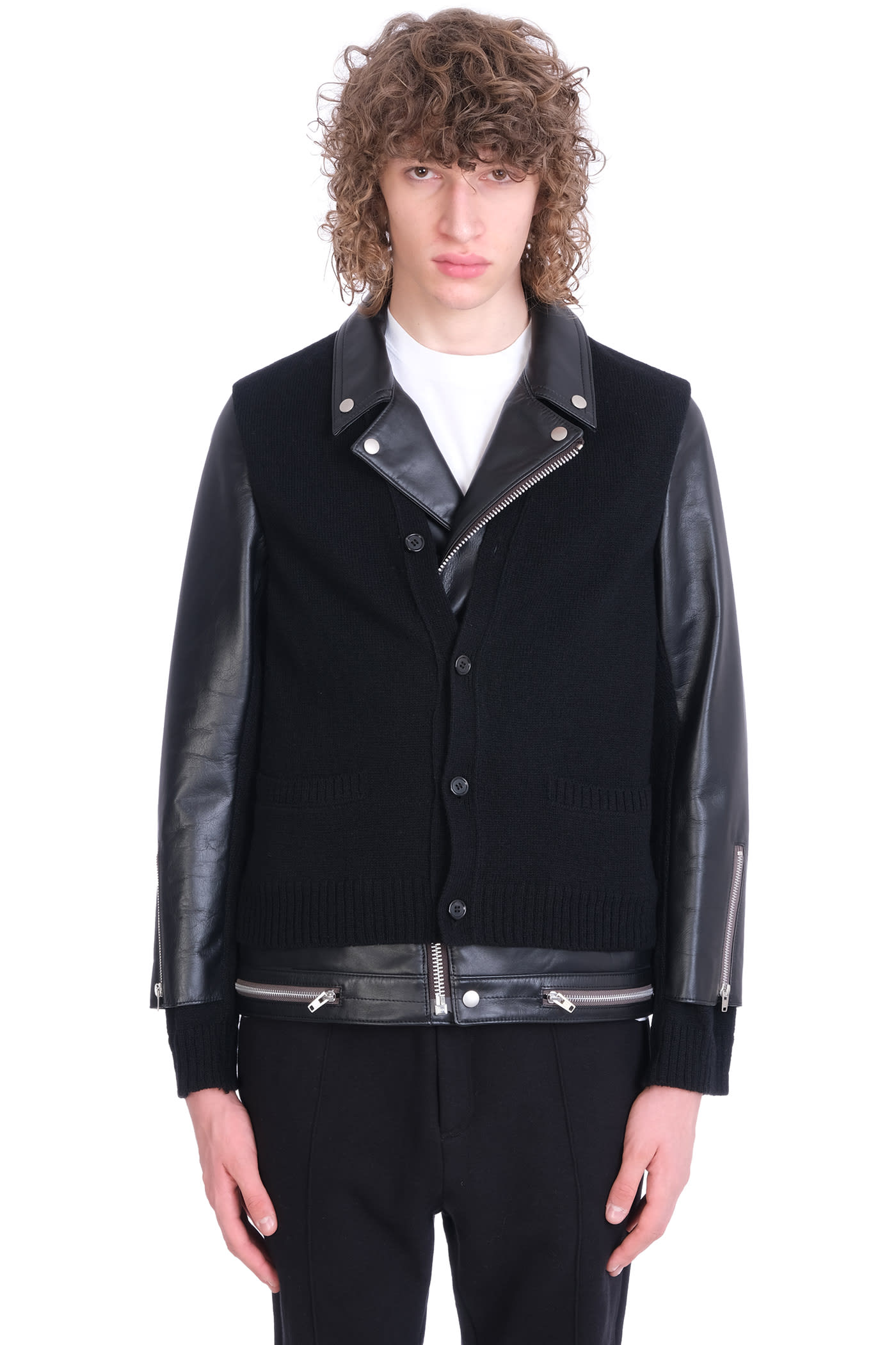 Undercover Jun Takahashi Biker Jacket In Black Polyamide Polyester