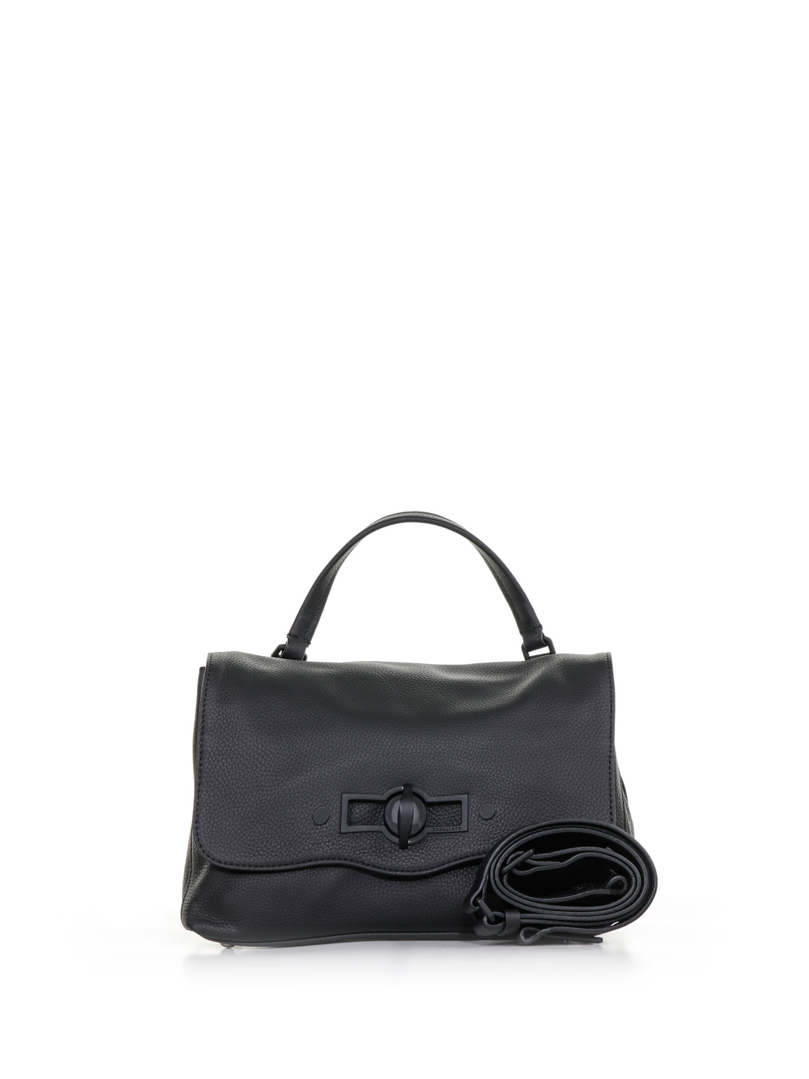 Shop Zanellato Postina Pura 2.1 Bag In Leather In Etna Nero