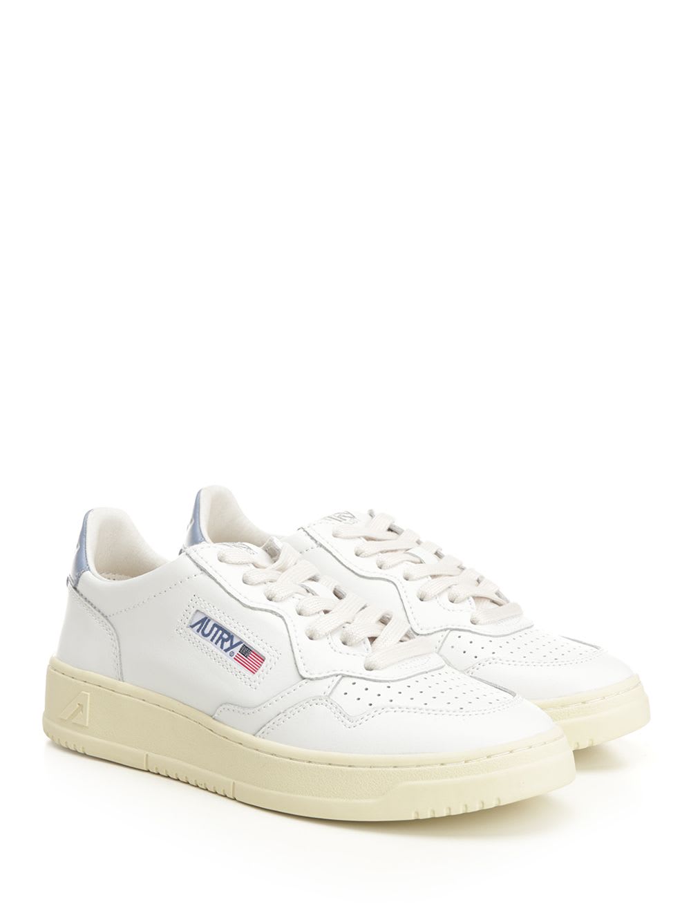 Autry Medalist Low Leat Leat Wht Tempest Sneakers In White