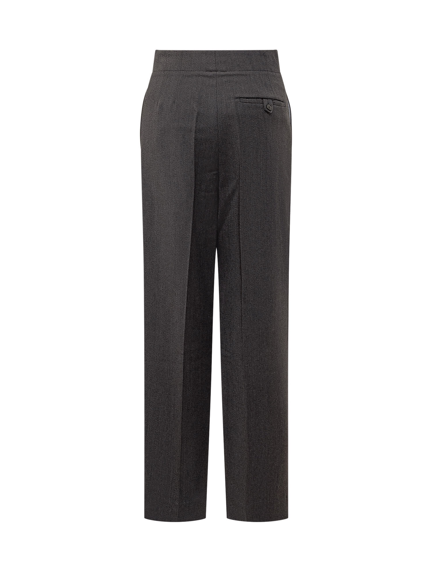 Shop Victoria Beckham Trousers In Charcoal