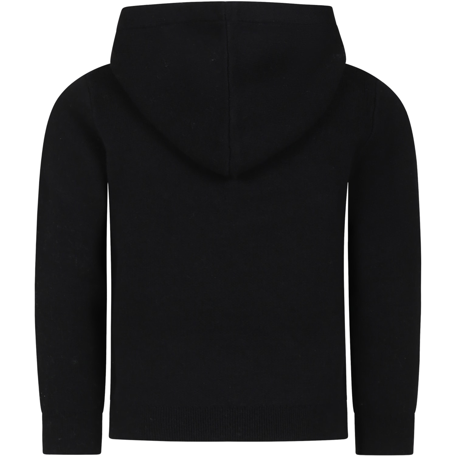 Shop Lanvin Black Sweater With Logo For Boy In B Nero