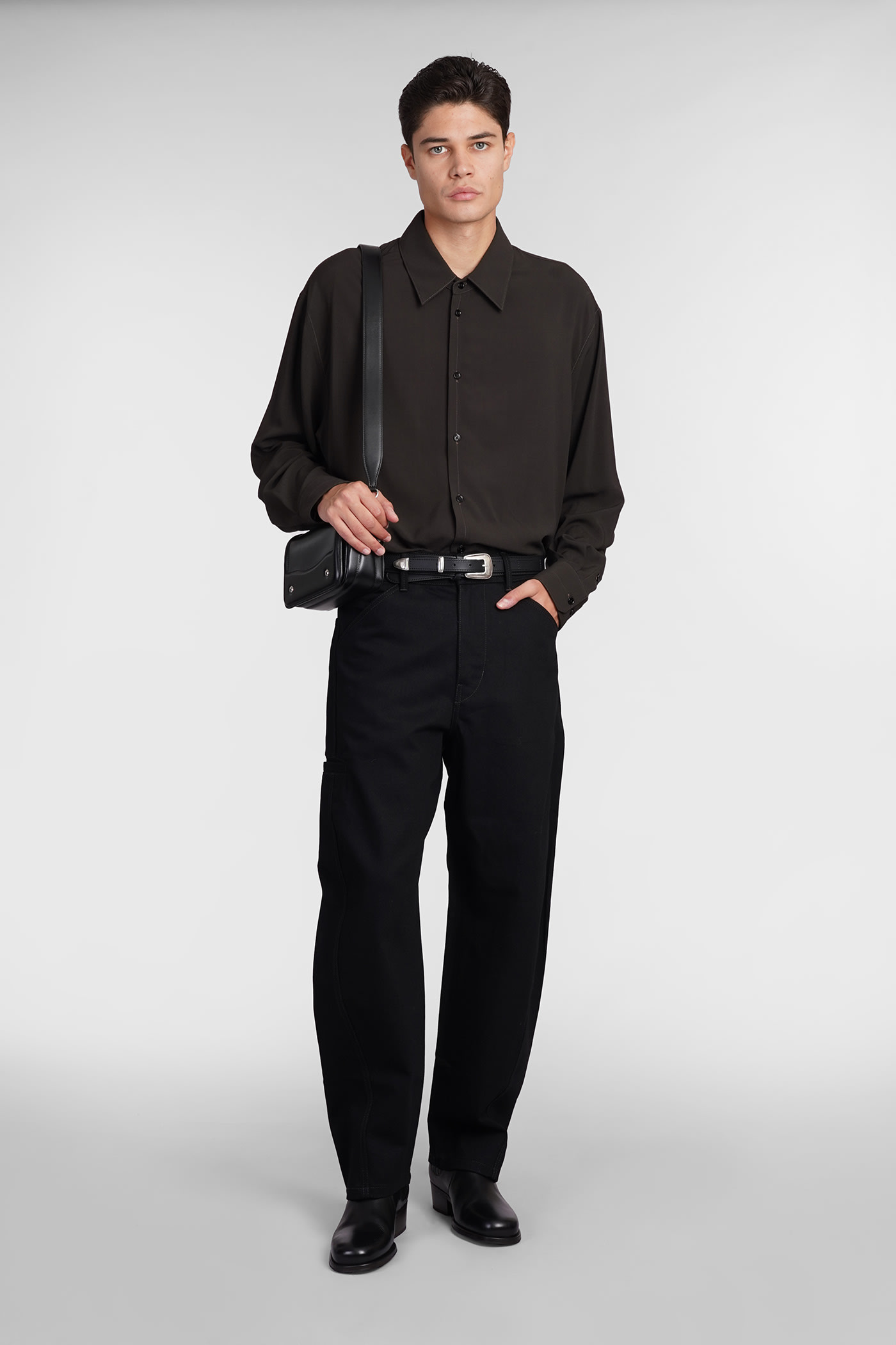 Lemaire Loop Shirt In Brown