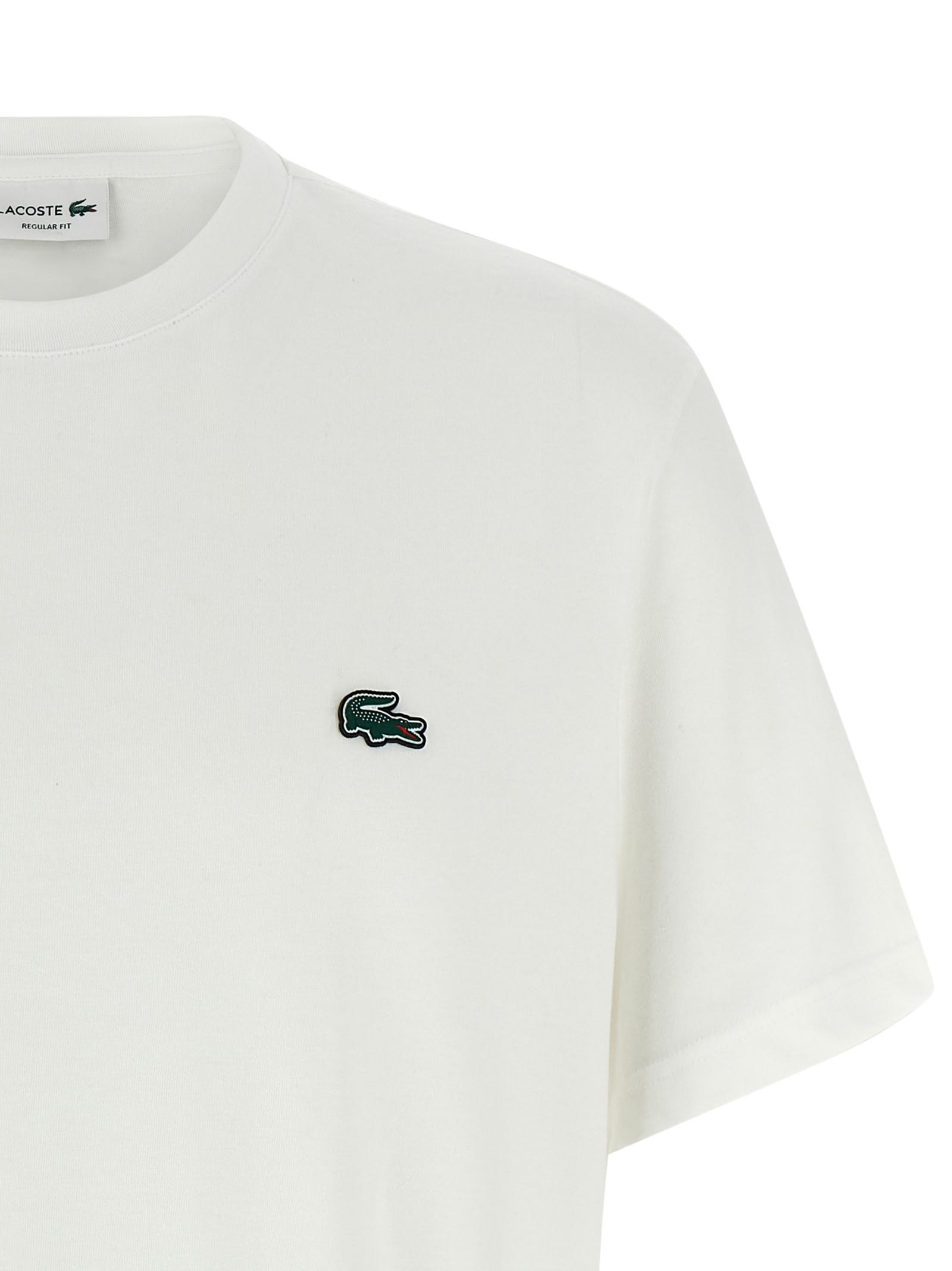 Lacoste Logo Patch T-shirt In White