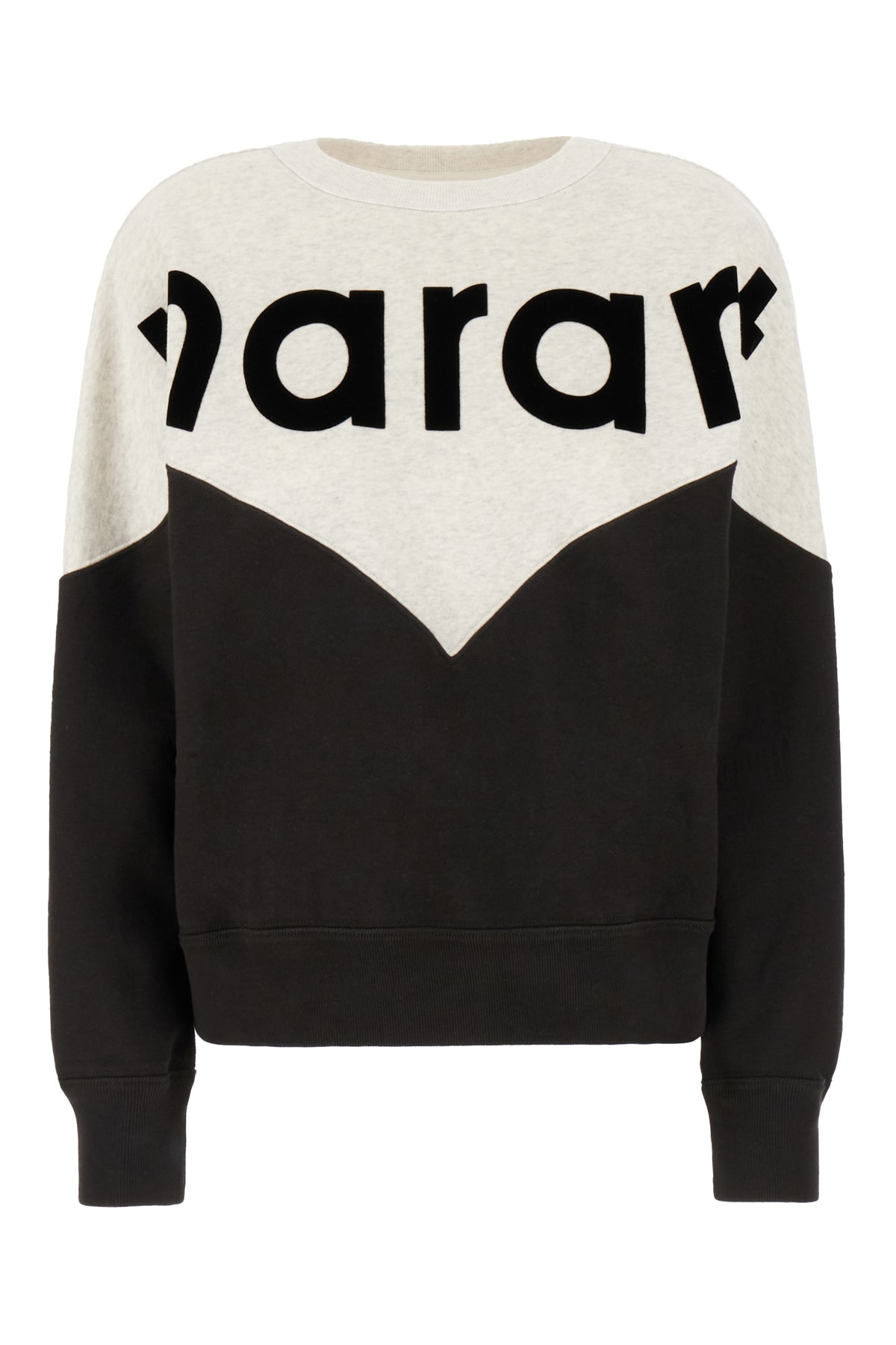 Marant Etoile Two-tone Cotton Blend Oversize Sweatshirt In 02fk