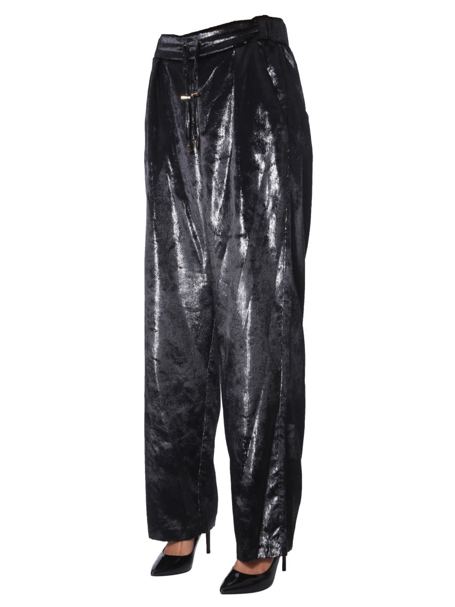 Shop Balmain Wide Pants In Black
