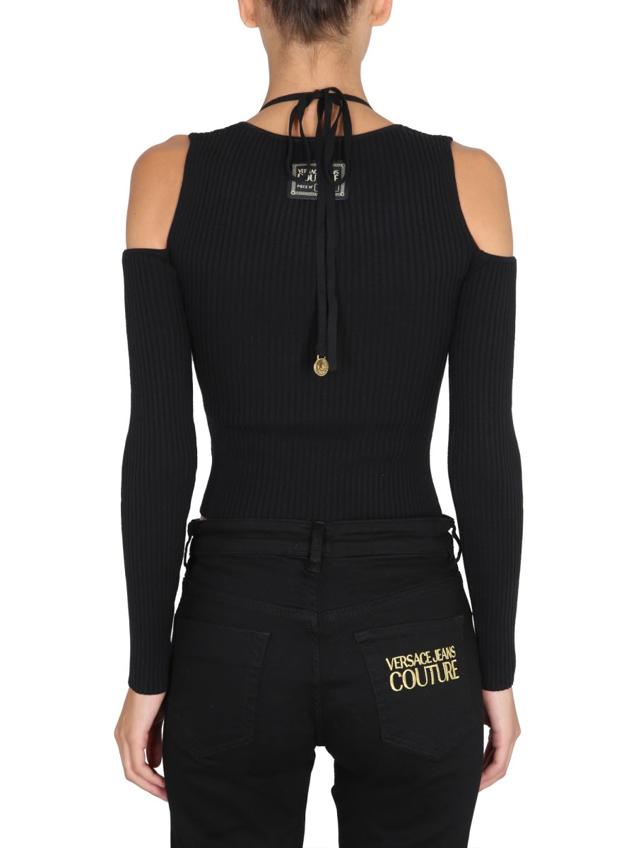 Versace Jeans Couture Women's Shirt With Bare Shoulders In Black