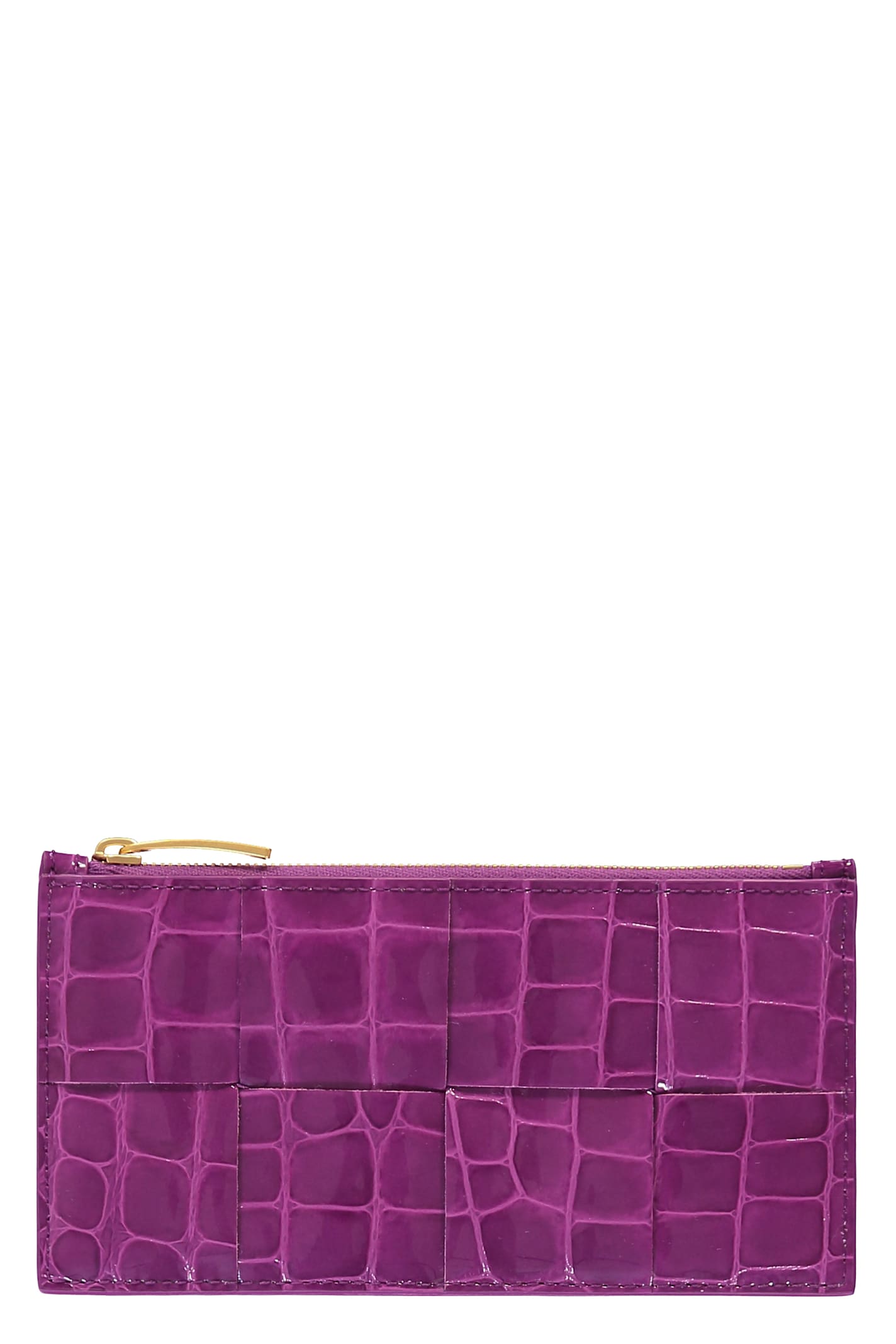 Bottega Veneta Leather Wallet In Purple