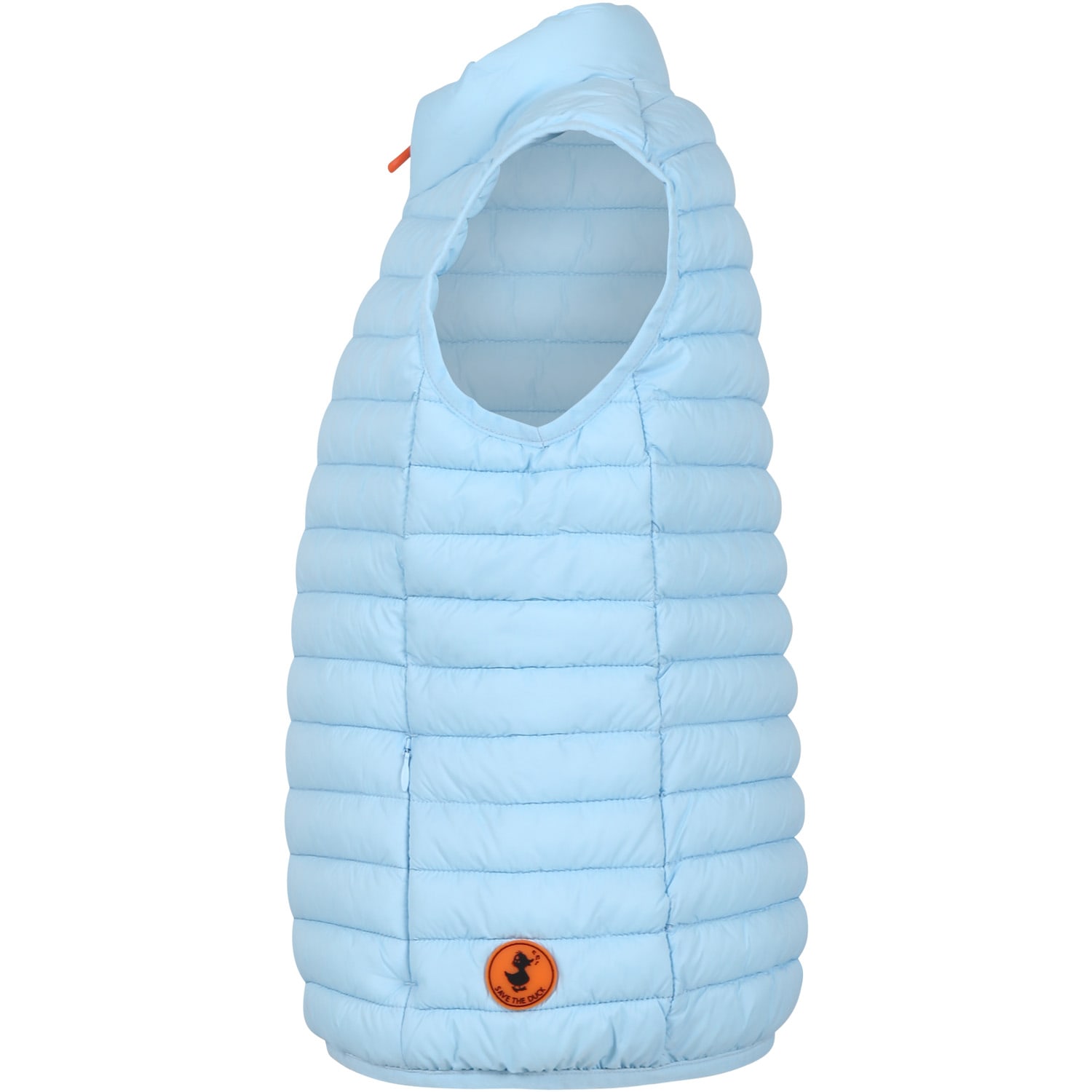 Shop Save The Duck Light Blue Dolin Vest For Boy With Iconic Logo