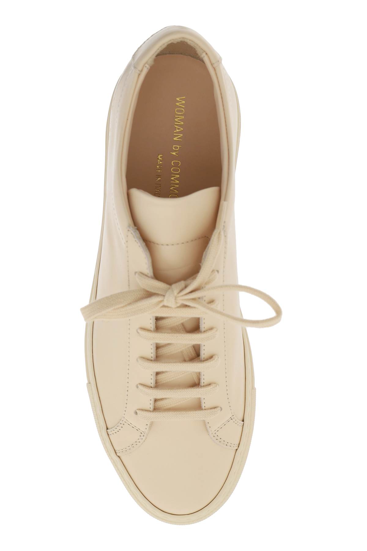 Shop Common Projects Original Achilles Leather Sneakers In Apricot (pink)