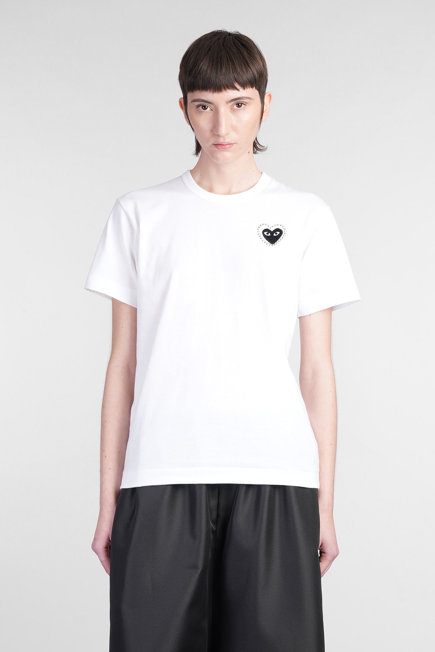 Comme des Garçons Play T-shirt In White Cotton