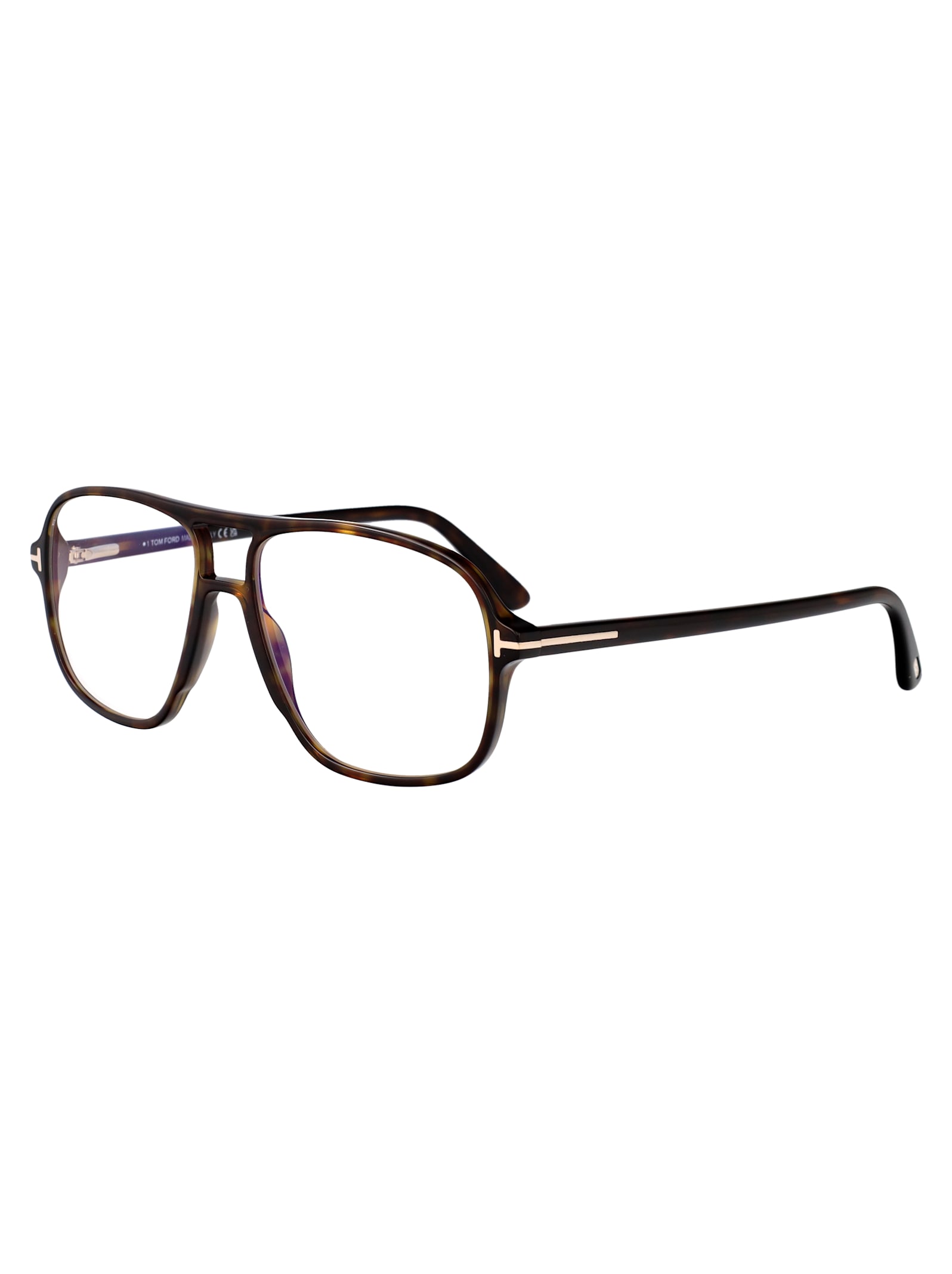 Tom Ford Womens Black Tr001853 Round-frame Acetate Optical Glasses In 052 Avana Scura