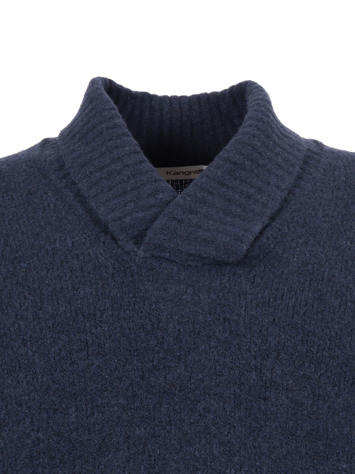 Kangra Cashmere Shawl-collar Sweater In Blue