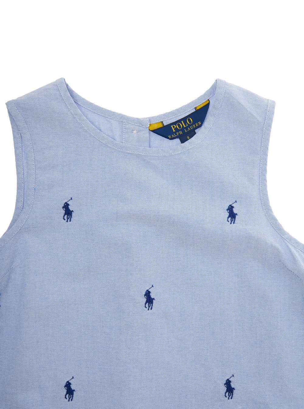 Polo Ralph Lauren Polo Pony Cotton Oxford Dress In Blu