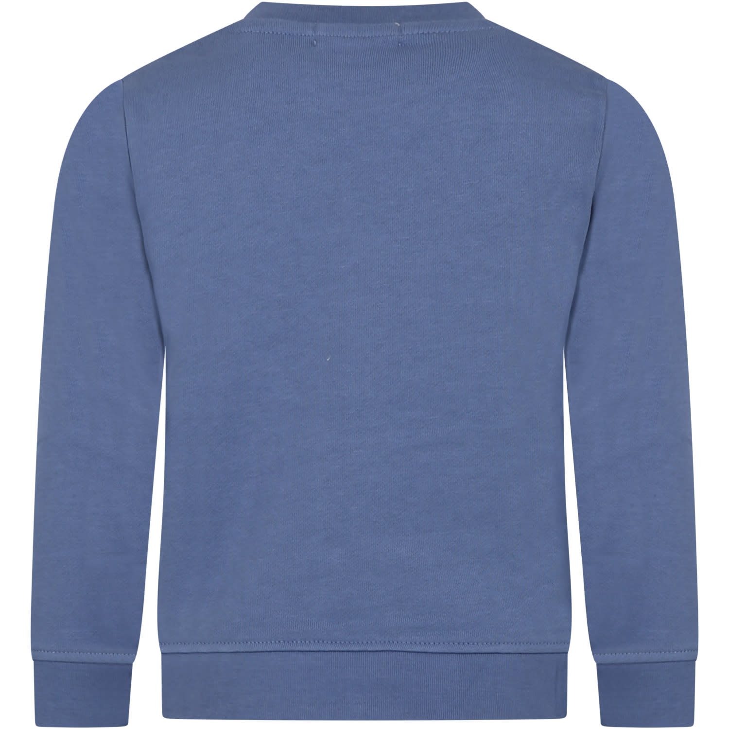 Shop Stella Mccartney Blue Sweatshirt For Boy With Print And Logo