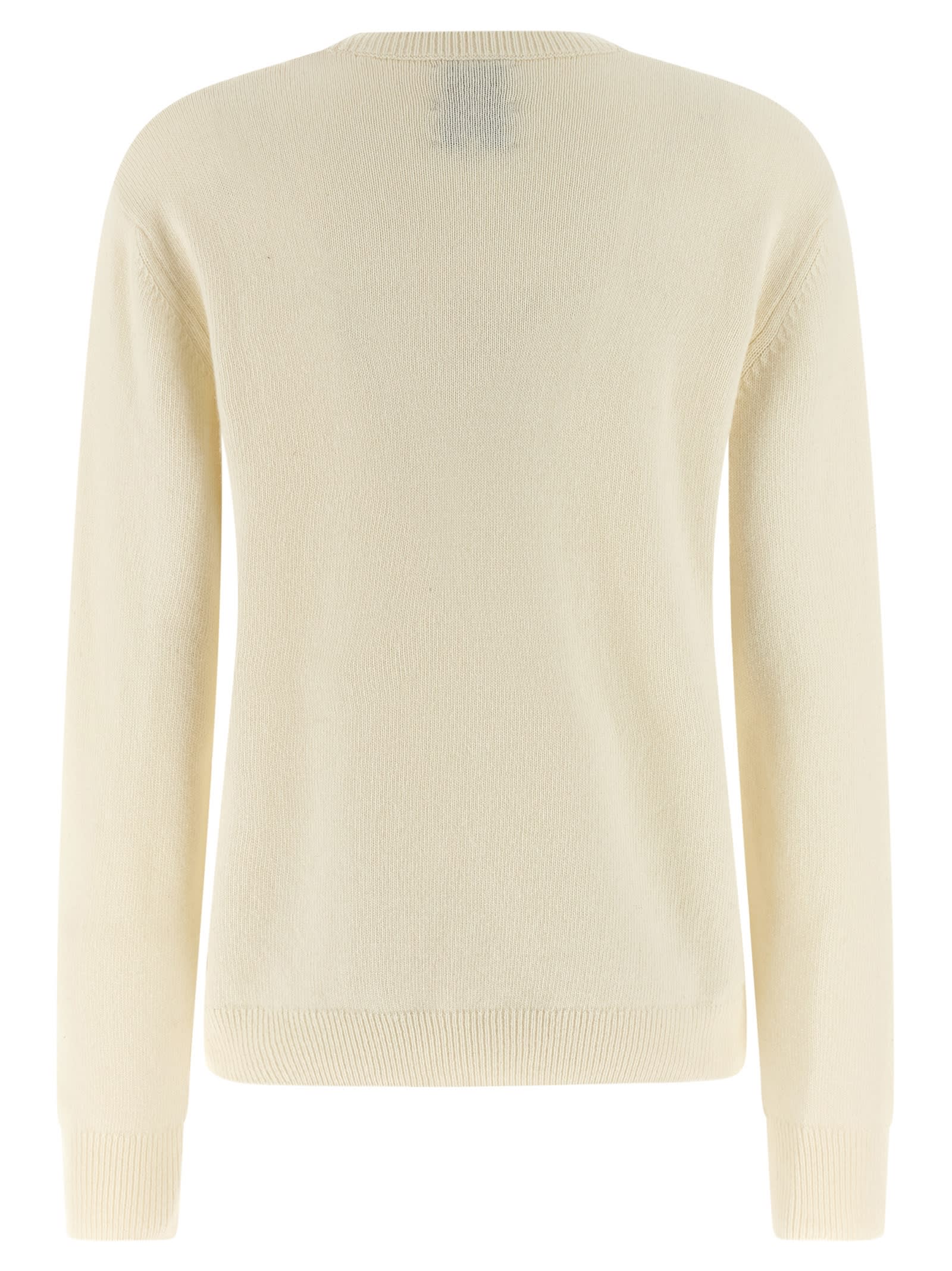 Mc2 Saint Barth New Queen-vacanze Di Natale Sweater Limited Ed. In Neutral