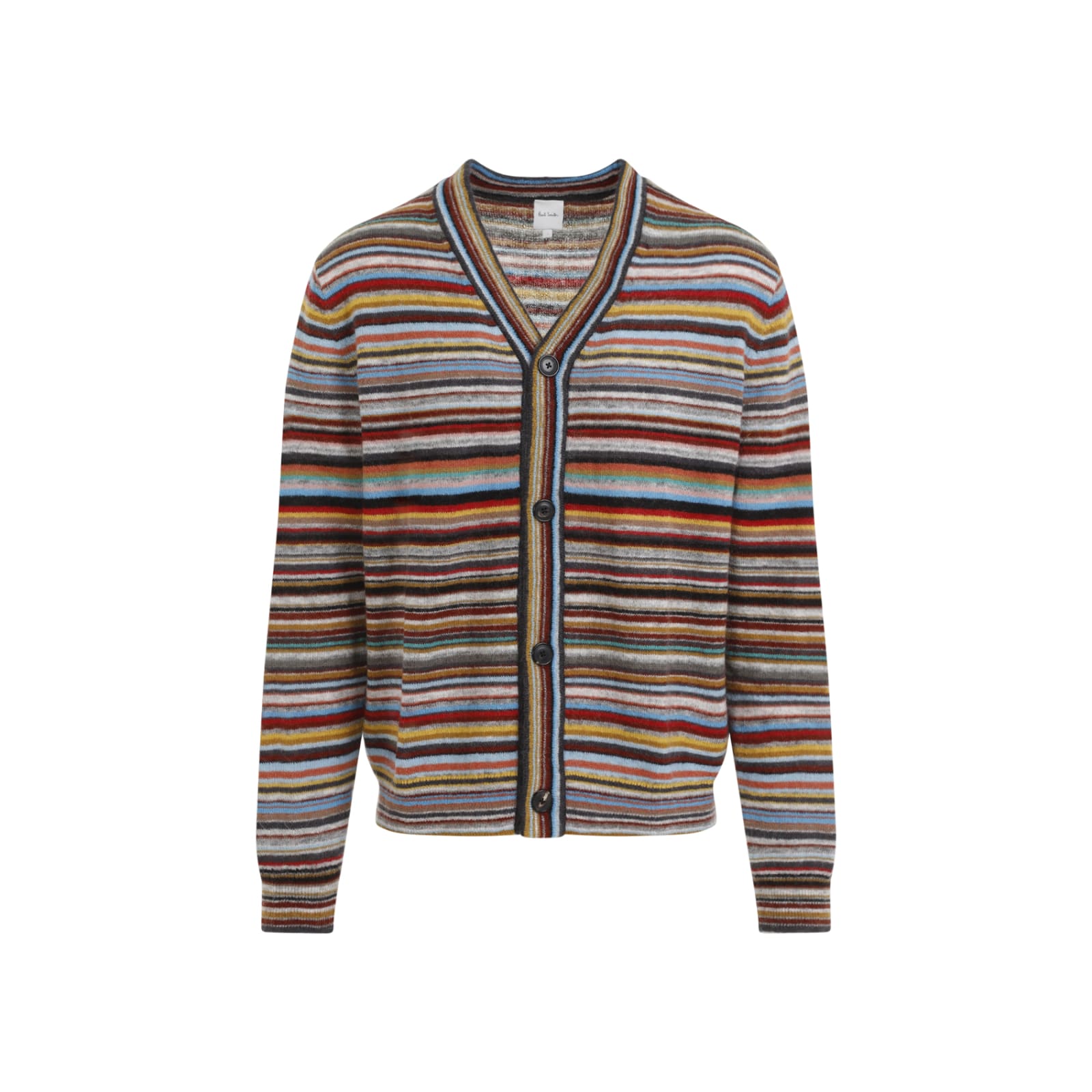 Shop Paul Smith Button Cardigan In Multi Coloured