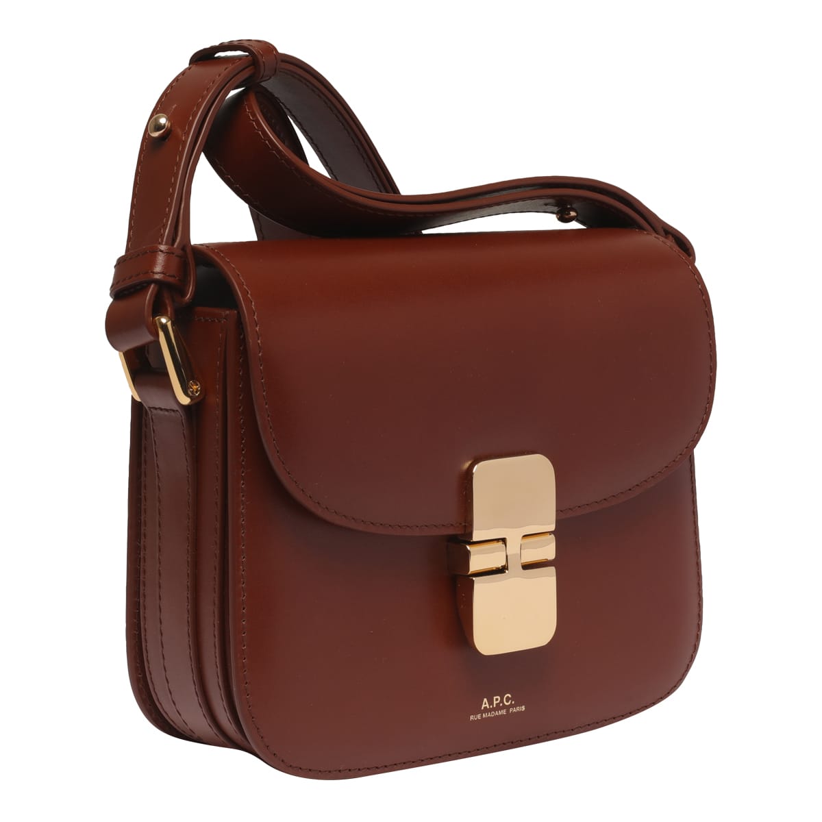 Shop Apc Grace Mini Crossbody Bag In Brown