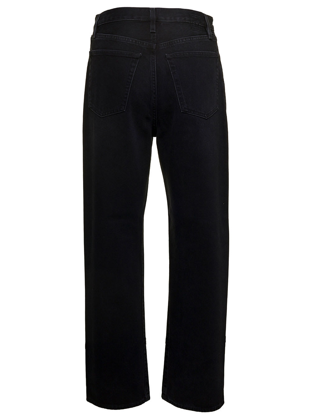 Shop Totême Straight Leg Jeans In Black Cotton Woman