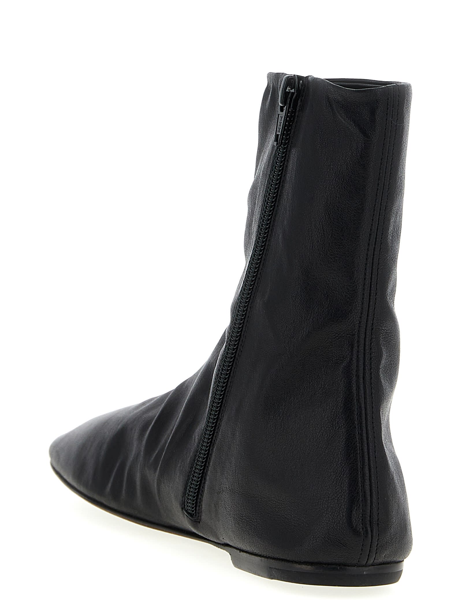 Dries Van Noten Women Leather Ankle Boots In Black