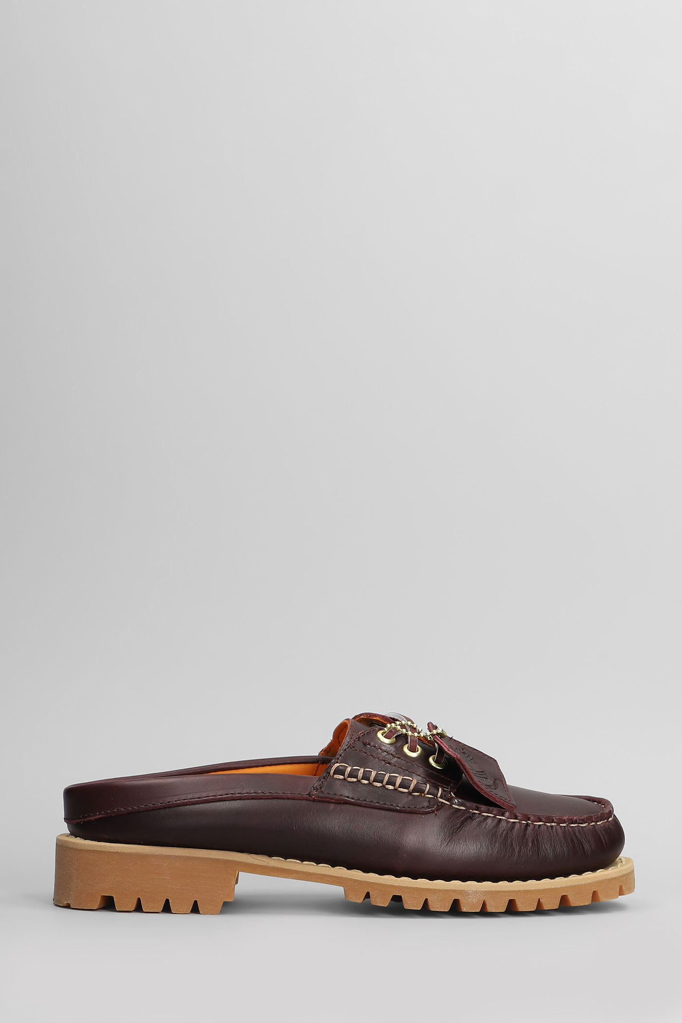 Vibr Mule Slipper-mule In Bordeaux Leather