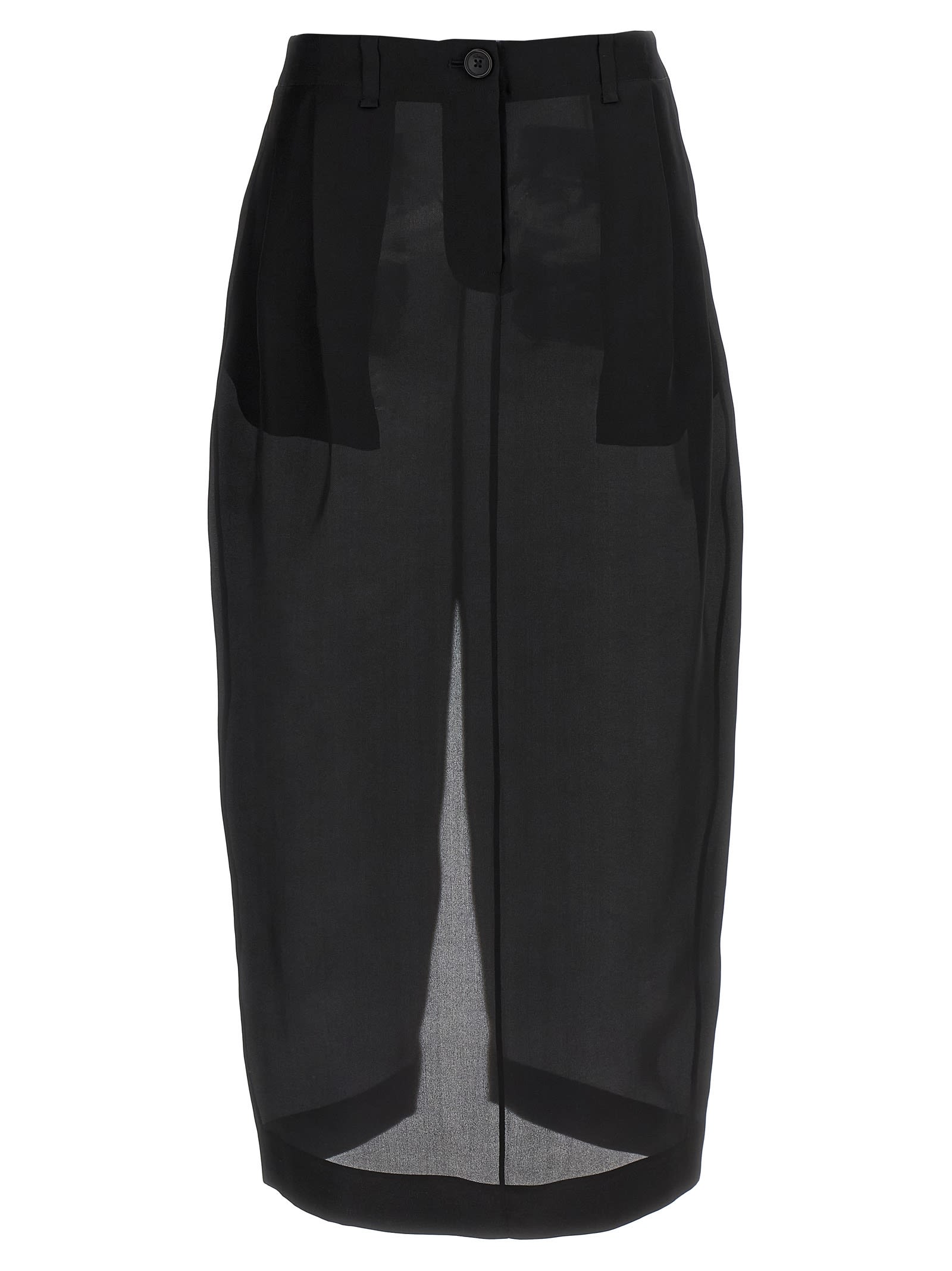Khaite Lucian Maxi Silk Skirt In Black