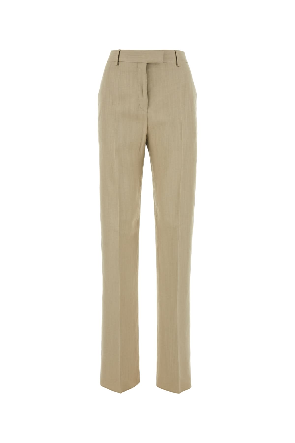 Shop Ferragamo Pant In Beigestone