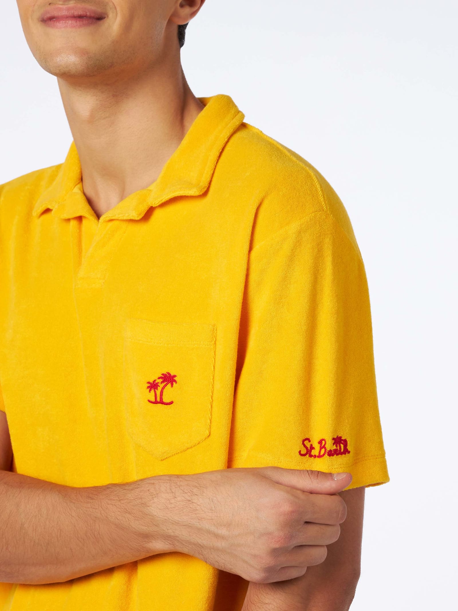 Mc2 Saint Barth Man Terry Yellow Polo