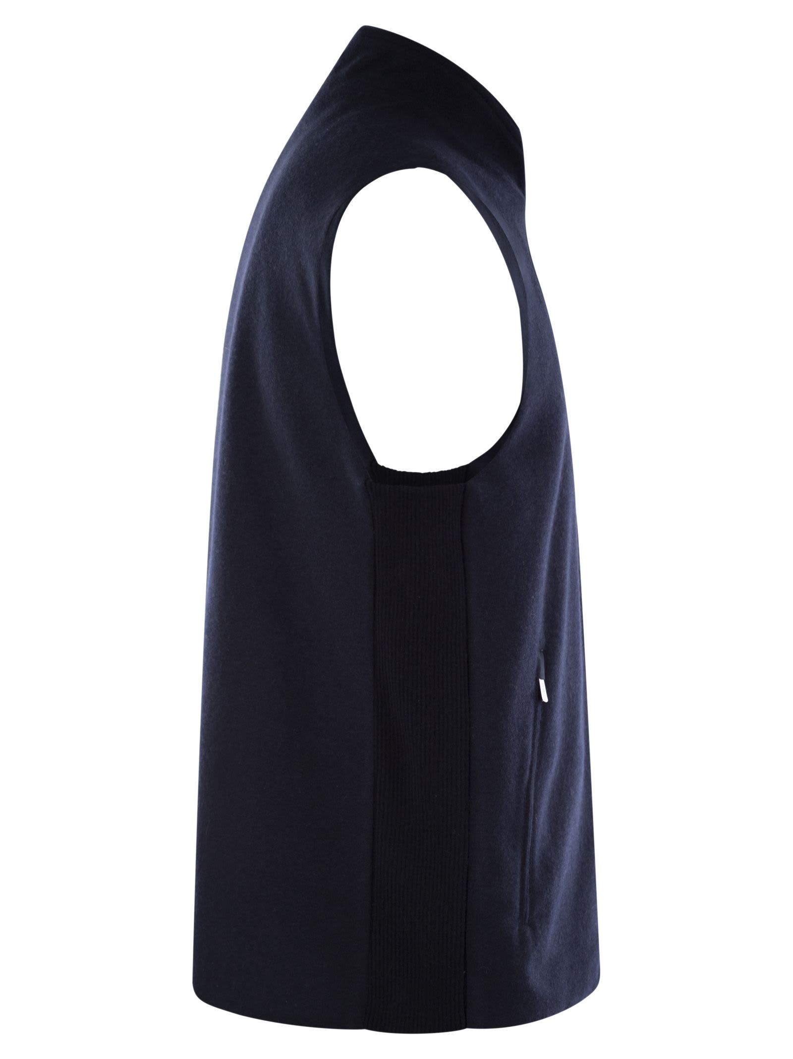 Fedeli Cashmere Lined Waistcoat In Night Blue