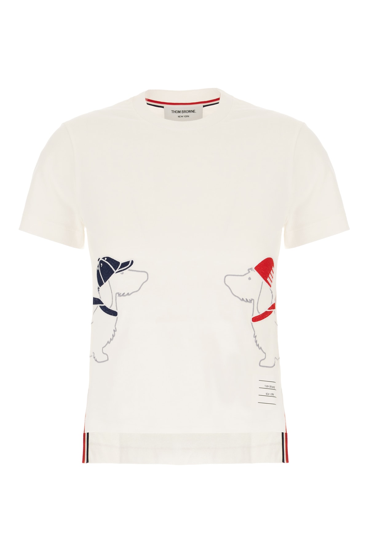 Shop Thom Browne White Cotton T-shirt