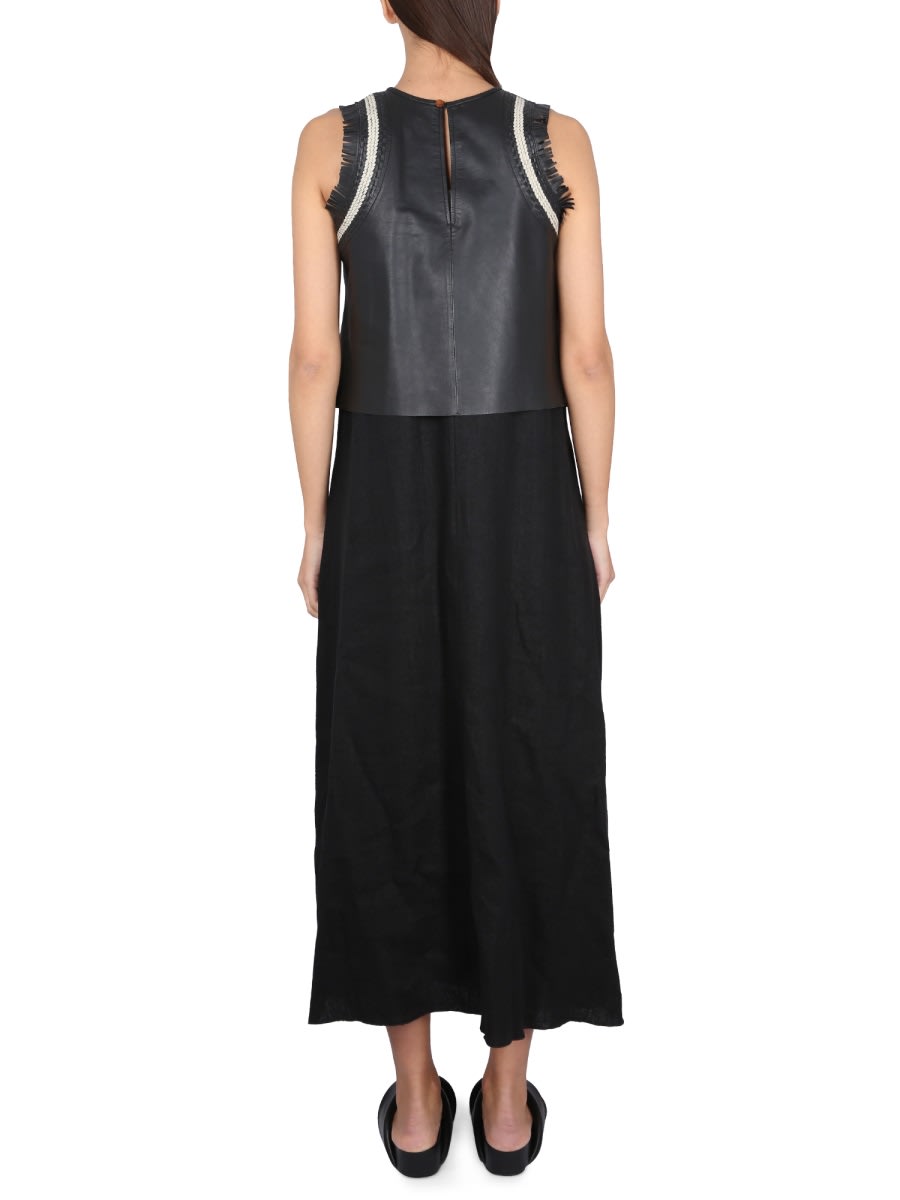 Shop Alysi Leather And Linen Suit In Black