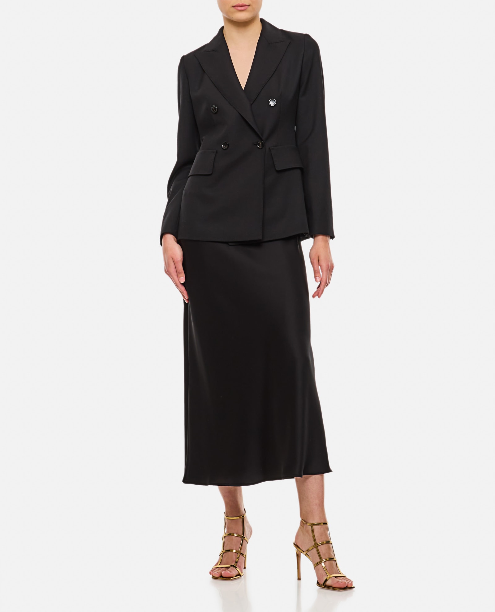 Shop Max Mara Osanna Long Sleeve Jacket In Black